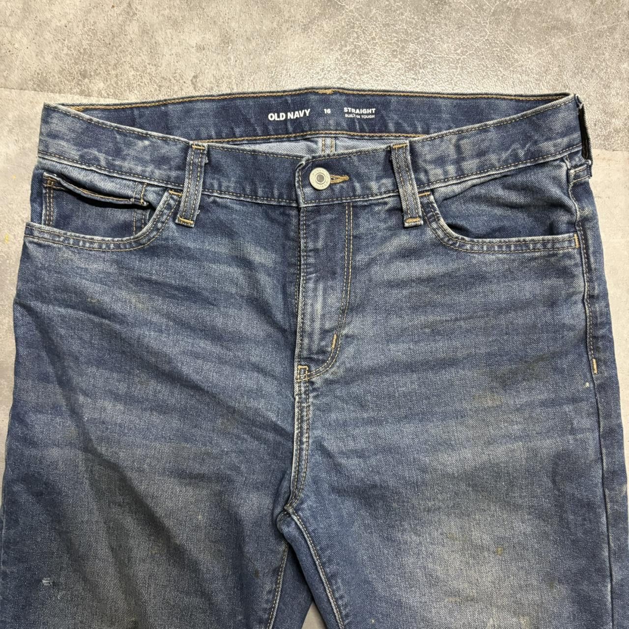 Vintage Crazy Vintage Y2K/2000s Straight leg Old Navy Dark Wash Denim Jeans! Size US 30 / EU 46 - 2 Thumbnail