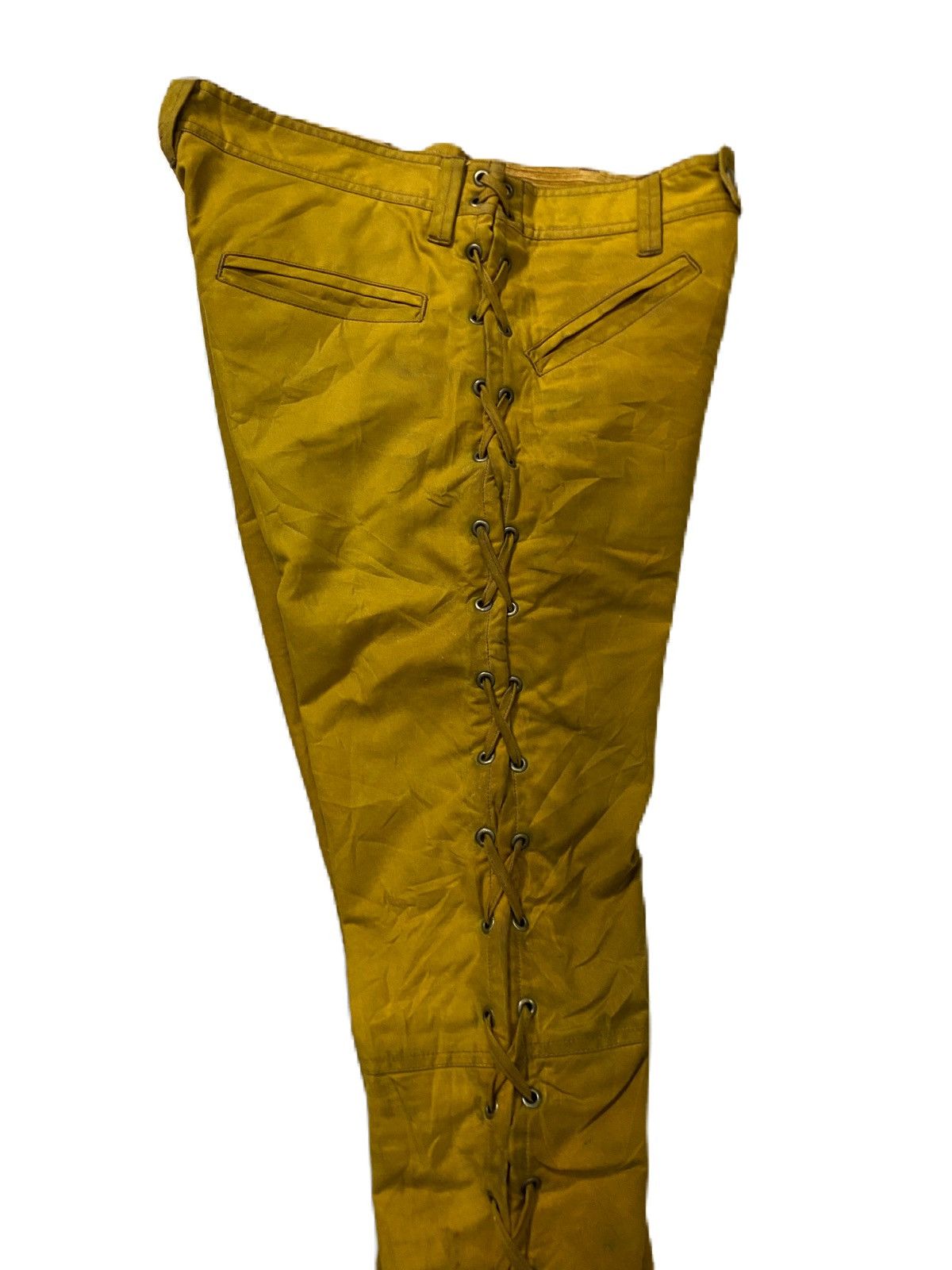 Unused JAPAN BRAND SIDE LACES DESIGN UNUSED CASUAL WAX PANTS WITH Size US 32 / EU 48 - 7 Thumbnail