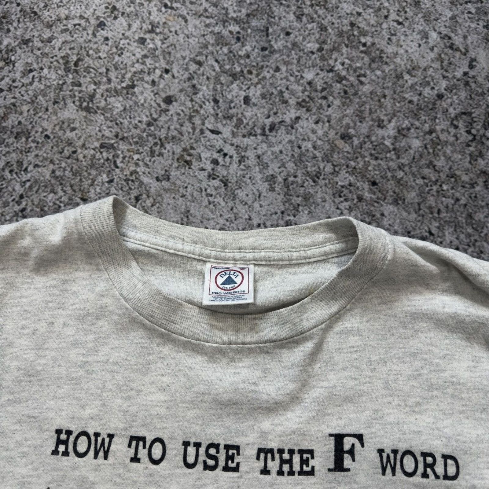 Vintage Faded Thrashed How To Use The F Word Tee ERD Grunge Chrome Size US XL / EU 56 / 4 - 3 Thumbnail