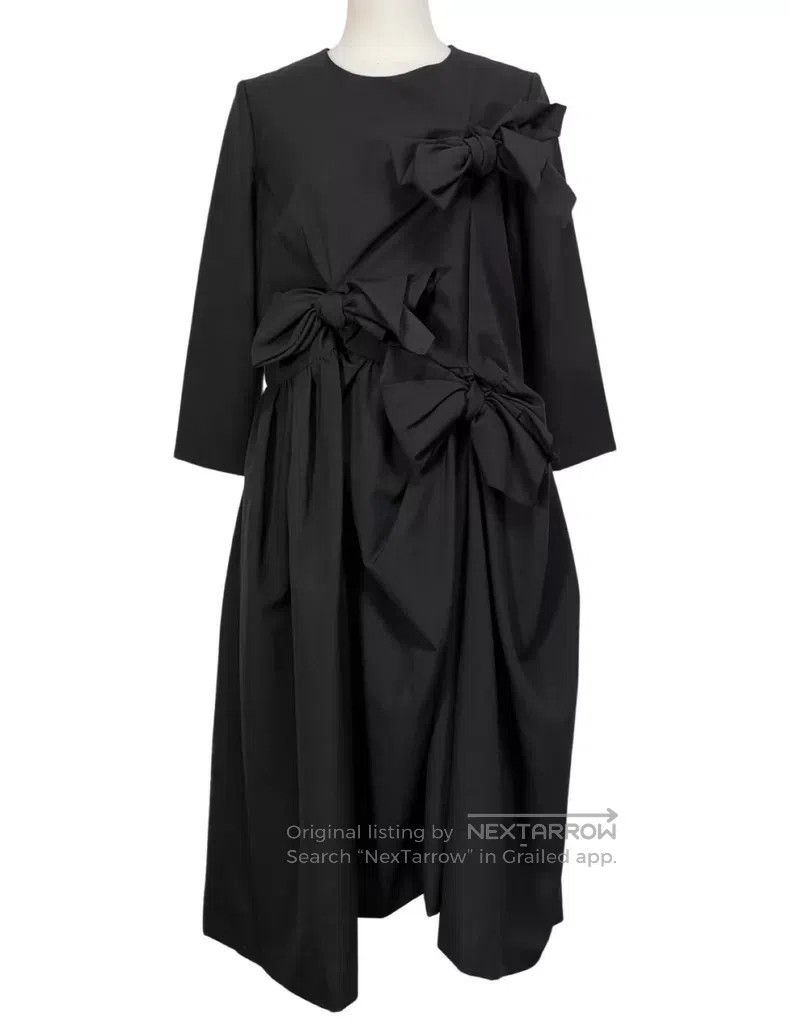 Comme des Garcons Comme des Garcons Black bow tie gathered dress Size S / US 4 / IT 40 - 6 Thumbnail