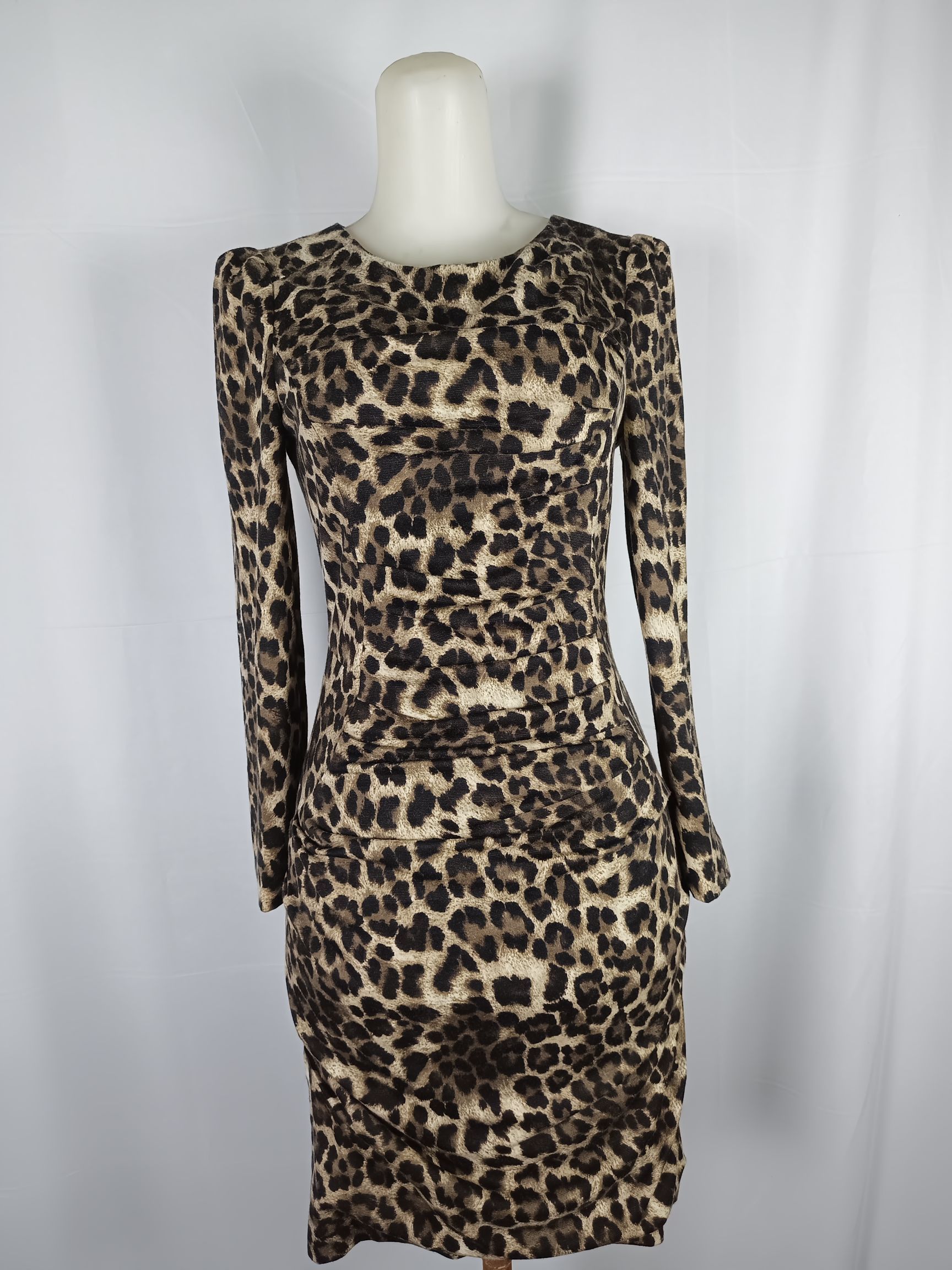 Vintage Anivee f. Women's Dress Leopard Print Back Zipper Bodycon | Grailed