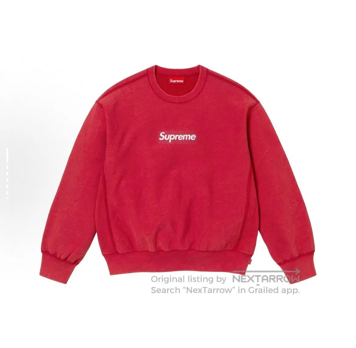 Supreme SUPREME Red Washed Distressed Hoodie Size US L / EU 52-54 / 3 - 5 Thumbnail