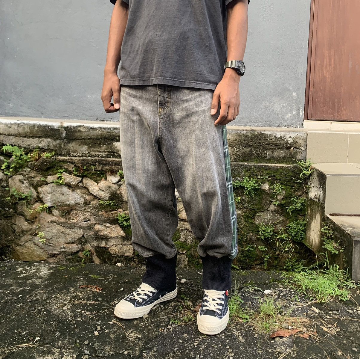 Vintage 👹Vintage Washed Faded Y2k Baggy Jogger Jeans Size US 32 / EU 48 - 1 Thumbnail