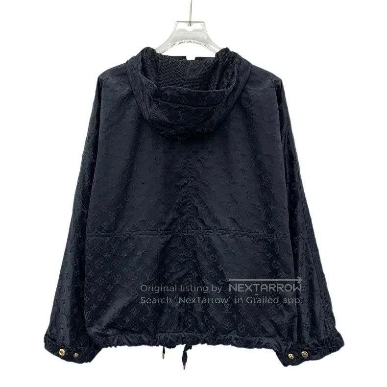 Louis Vuitton Louis Vuitton Black logo full print hooded zippered long s Size XS / US 0-2 / IT 36-38 - 2 Thumbnail