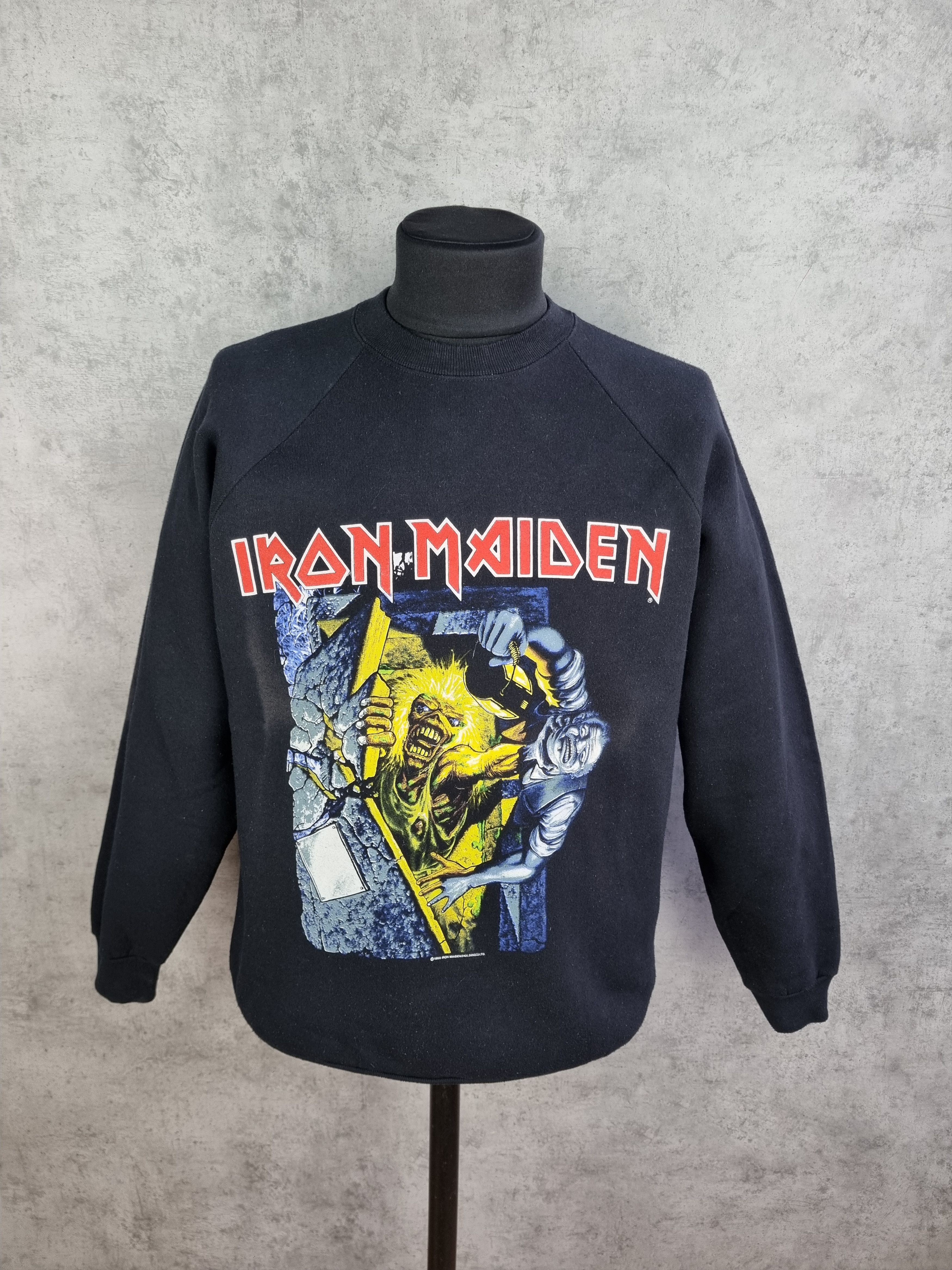 Iron Maiden × Vintage 90s Iron Maiden Big Print Vintage Hoodie Size US XL / EU 56 / 4 - 1 Thumbnail