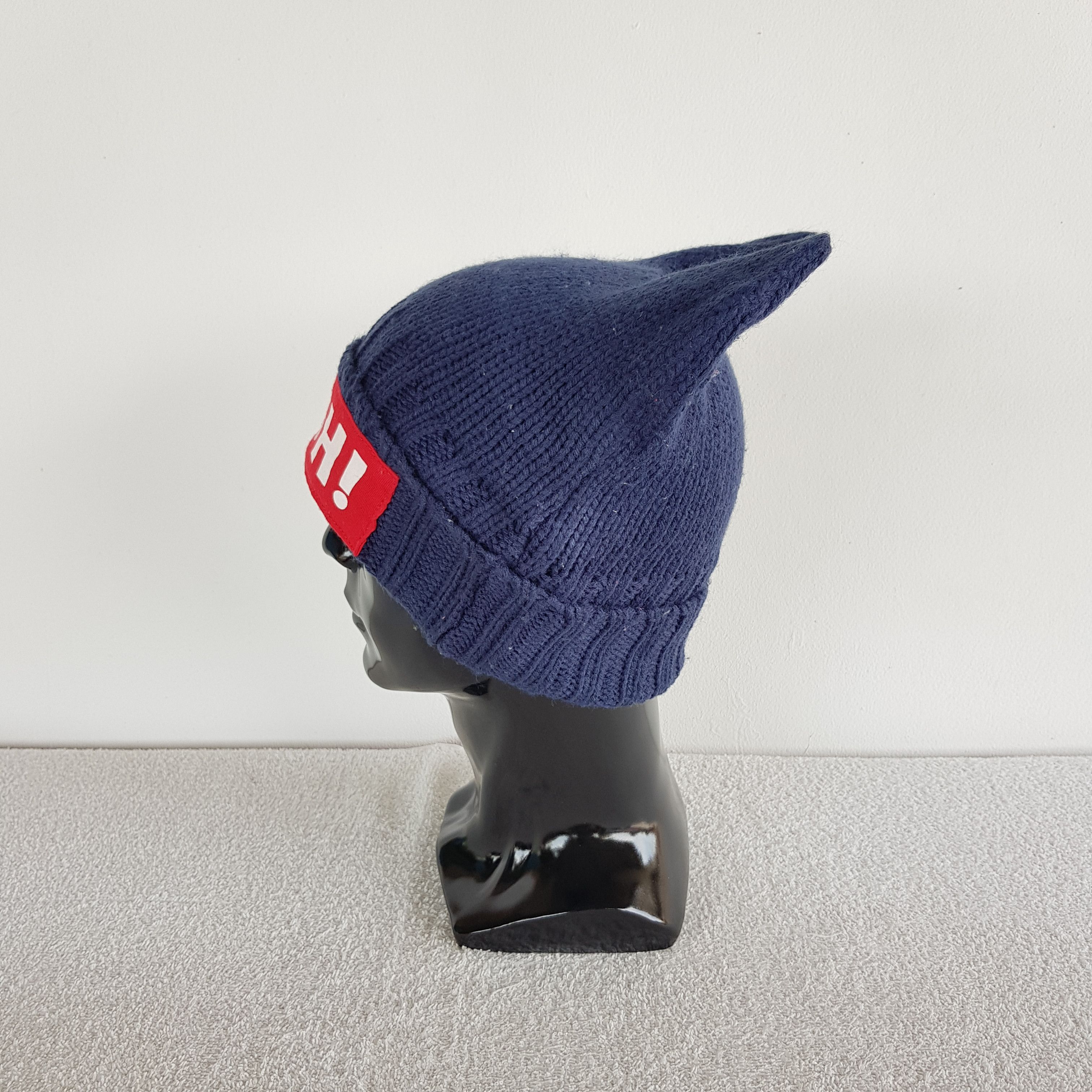 Japanese Brand Vintage Hushi Torn Beanie Ribbed Knit Snow Cap Hats. Size ONE SIZE - 4 Thumbnail