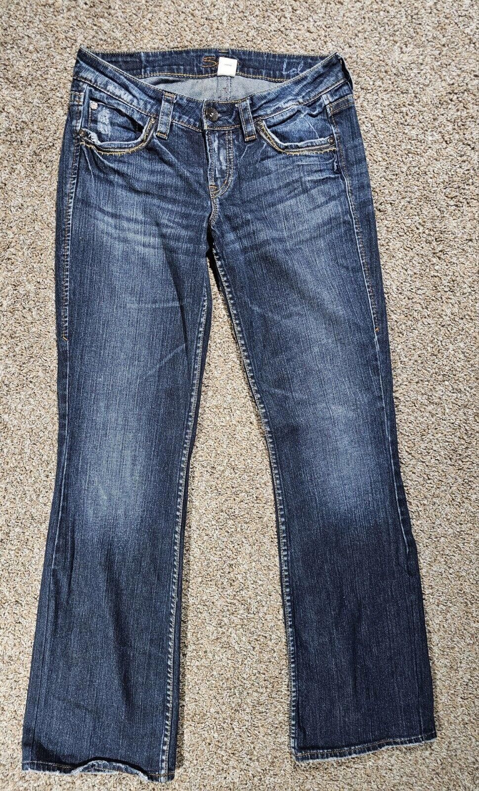 Designer Silver Jeans 28/33 Lola Straight Western Glove Works Canada Size 30" / US 8 / IT 44 - 1 Thumbnail