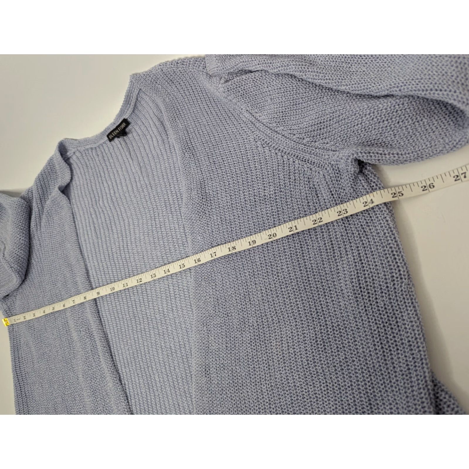 Eileen Fisher Eileen Fisher Blue Cardigan Open Front Size Medium Linen Cotton Blend Women Sweater Size M / US 6-8 / IT 42-44 - 7 Thumbnail