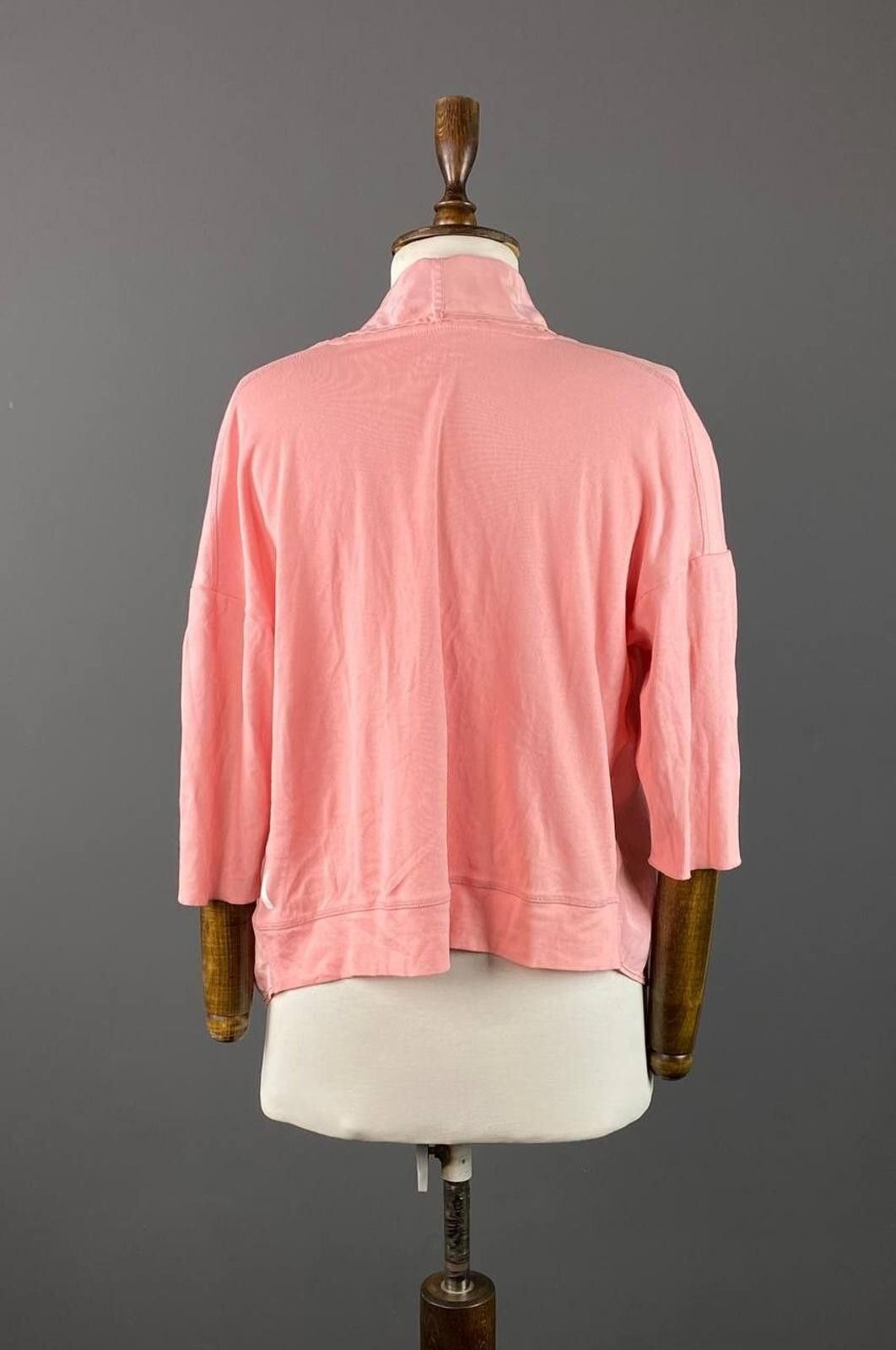 Designer Marc Cain Sport Pink Open Front Cardigan Sweater Size M Size M / US 6-8 / IT 42-44 - 8 Thumbnail