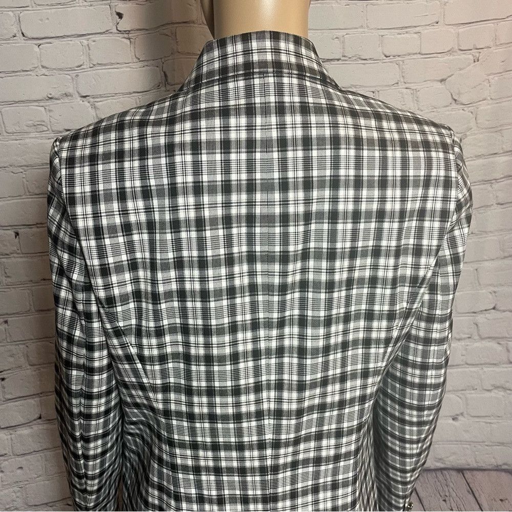 Elie Tahari NWT New $395 Elie Tahari Black White Plaid Single-Button Bl Size M / US 6-8 / IT 42-44 - 8 Thumbnail