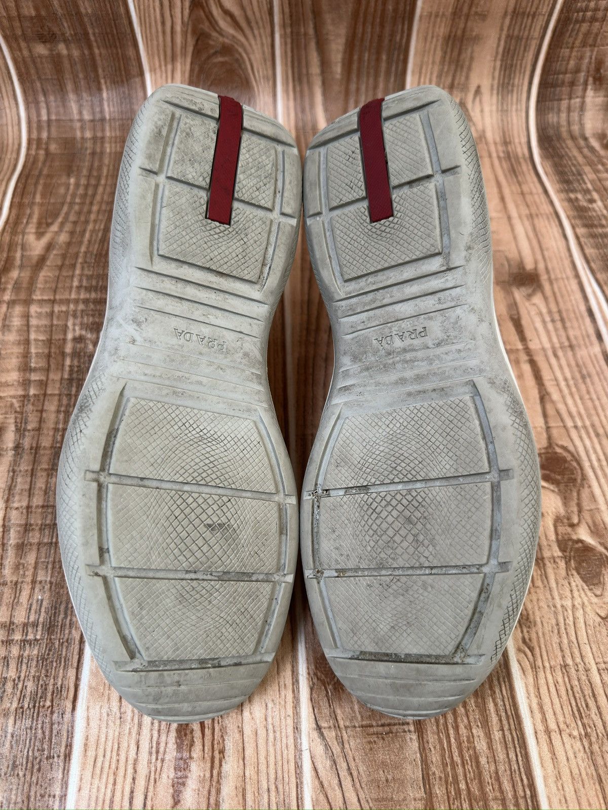 Prada Prada Americas Cup Velcro Straps Red Tab Leather Sneaks Size US 8.5 / EU 41-42 - 15 Thumbnail