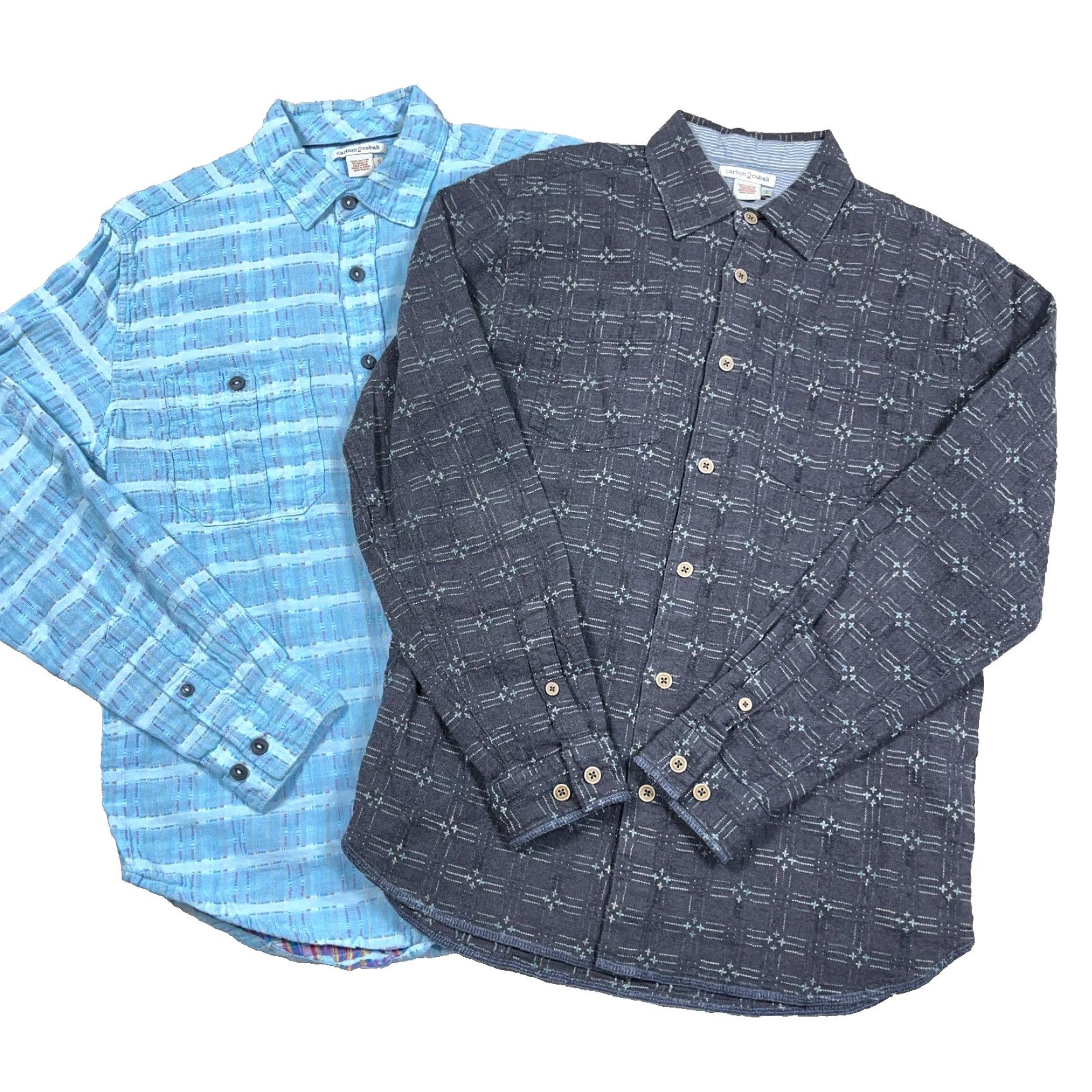 Carbon2Cobalt Carbon 2 Cobalt Shirt Men S Blue Plaid Button-Up Cam P Flannel Lot Of 2 Size US S / EU 44-46 / 1 - 2 Thumbnail