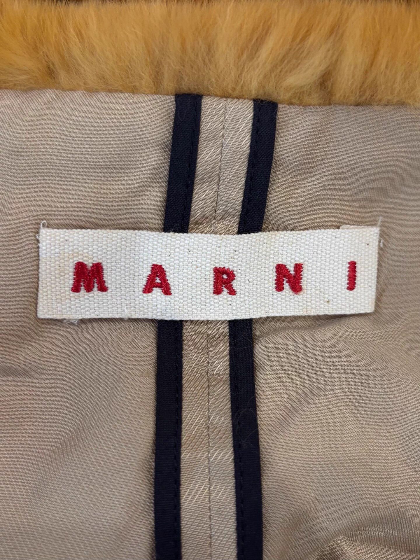 Marni Marni Women's New Brown Rabbit Fur Long Vest 40 Size M / US 6-8 / IT 42-44 - 5 Thumbnail
