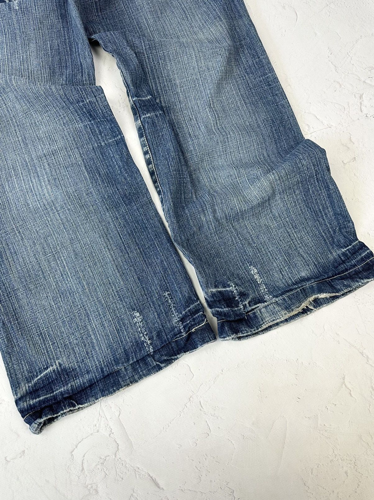 Japanese Brand × Vintage Vintage Wide Distressed Denim Unisex Pants Size US 33 - 6 Thumbnail