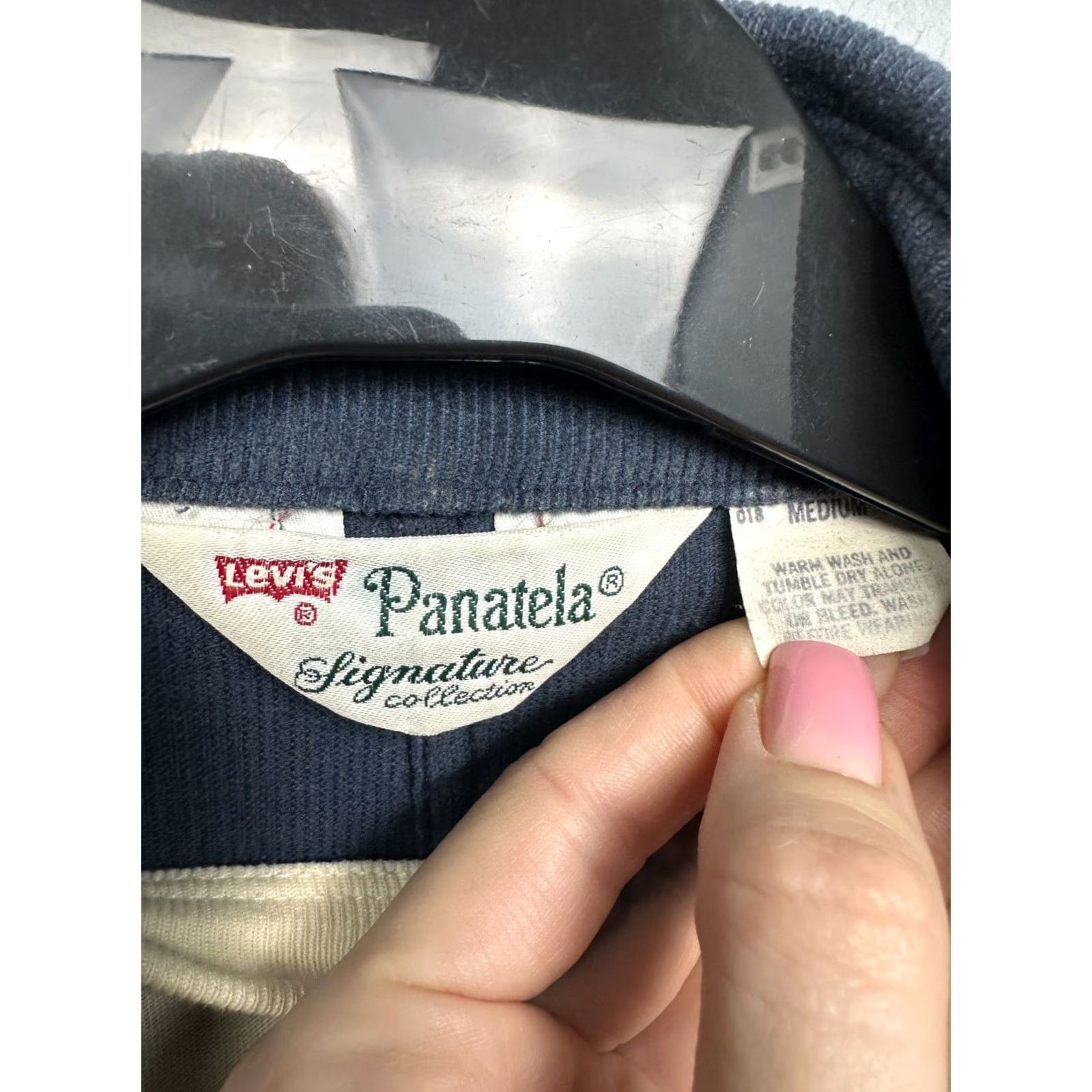 Levi's Levi's Panatela 70s Vintage Mens Corduroy Flannel Shirt M Blue Cotton Flannel Button-Up 70s Men's Shirt Size US M / EU 48-50 / 2 - 3 Thumbnail