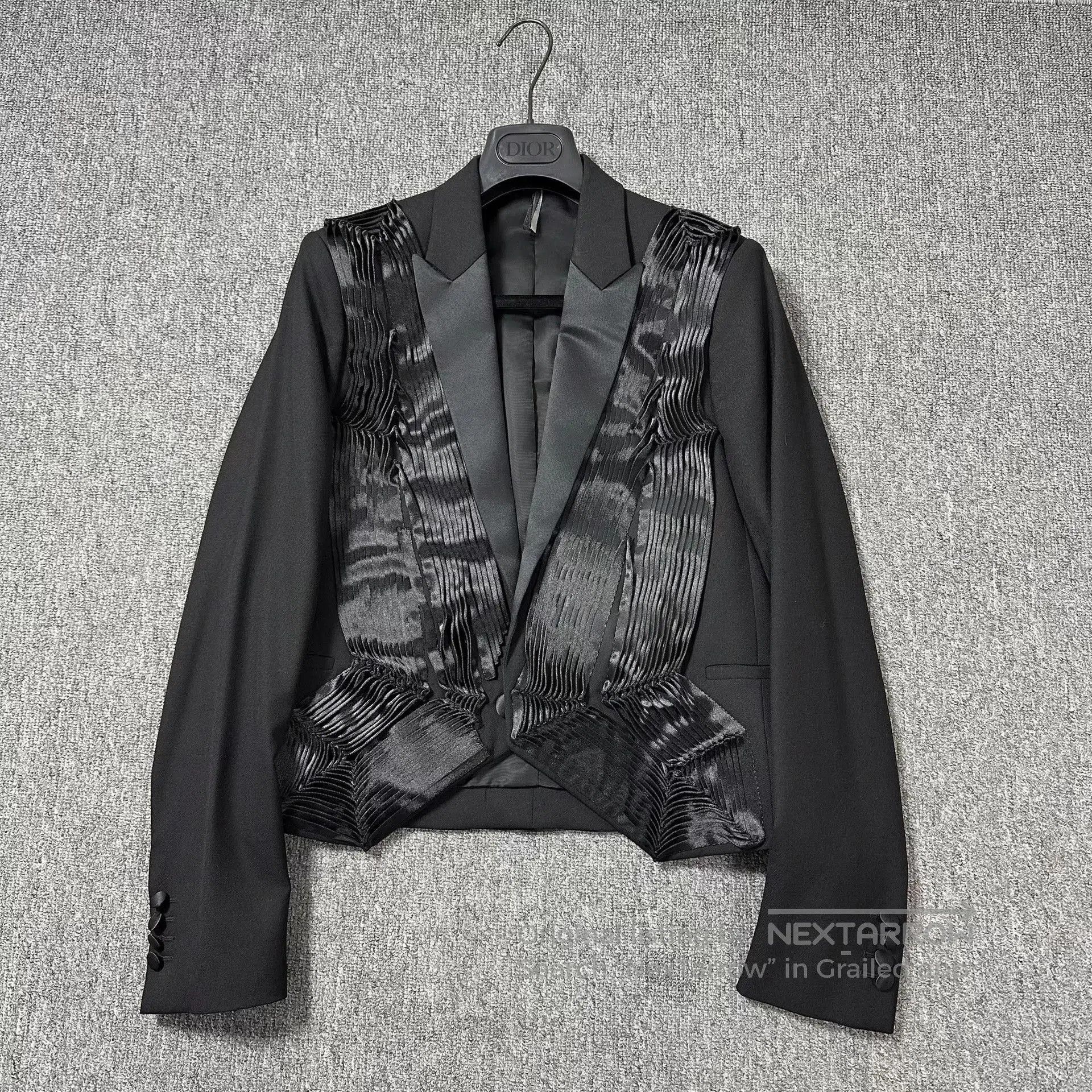 Dior Black Formal Fringe-Detailed Tailored Jacket. Size US M / EU 48-50 / 2 - 1 Thumbnail