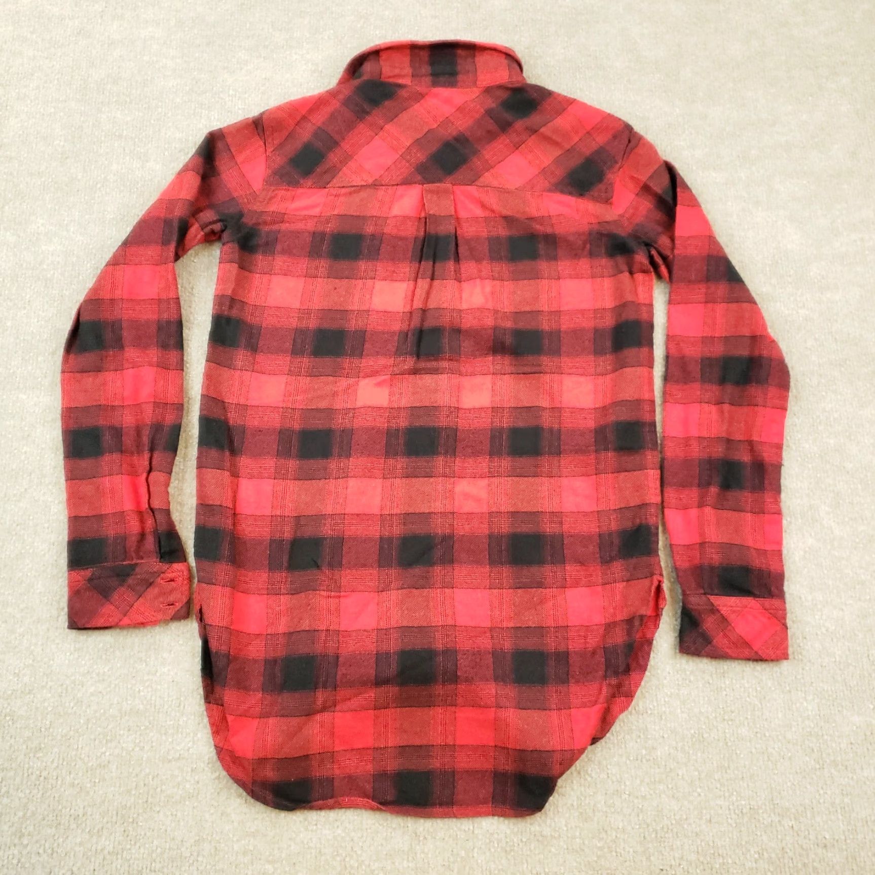 Athleta Womens Flannel Shirt Red Black Plaid Long Sleeve Athleta XXS 2XS Size XXS / US 00 / IT 34 - 8 Thumbnail
