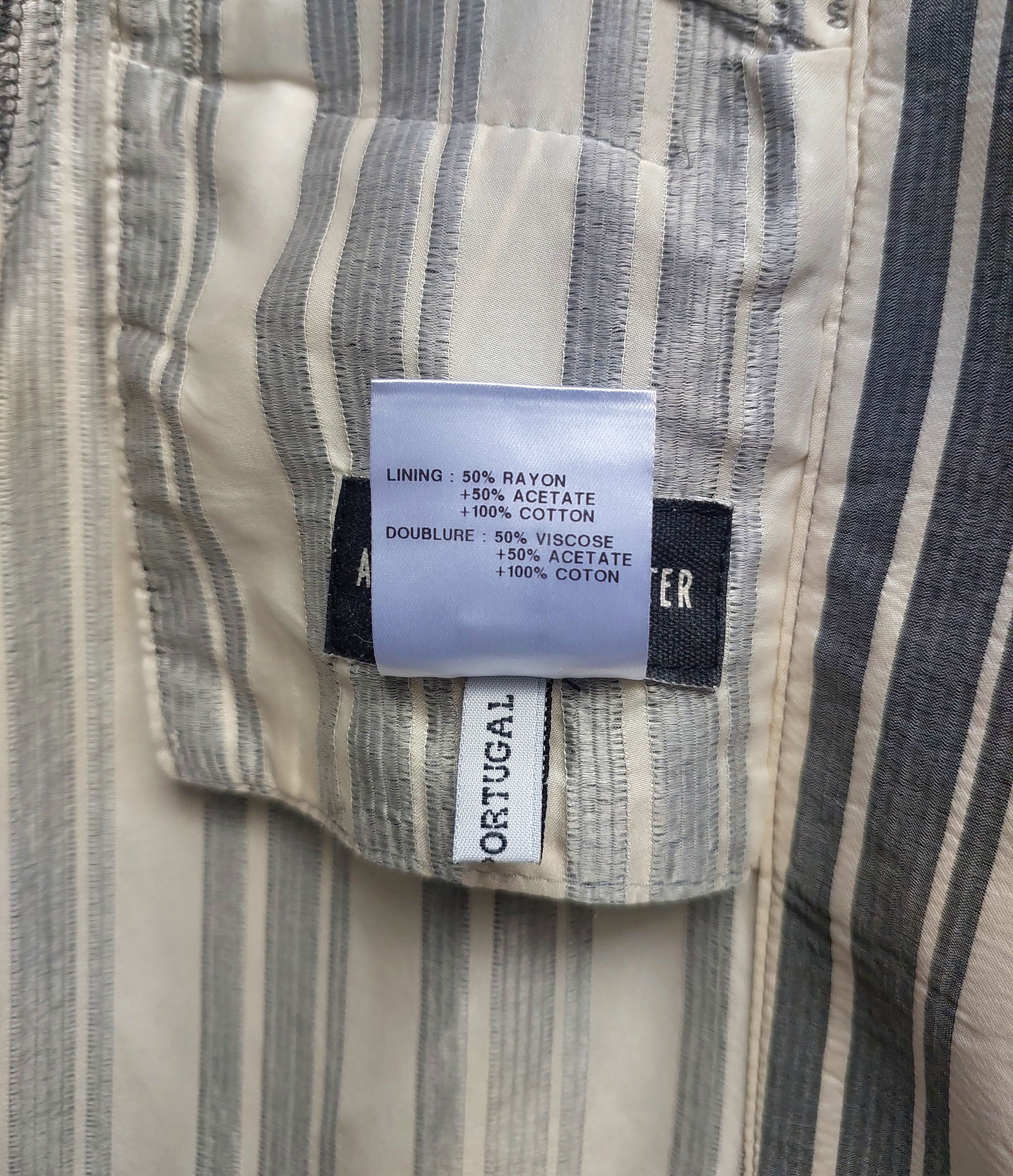 Ann Demeulemeester Ann Demeulemeester Striped Tailored Pajama Style Blazer Size US XXS / EU 40 - 14 Thumbnail