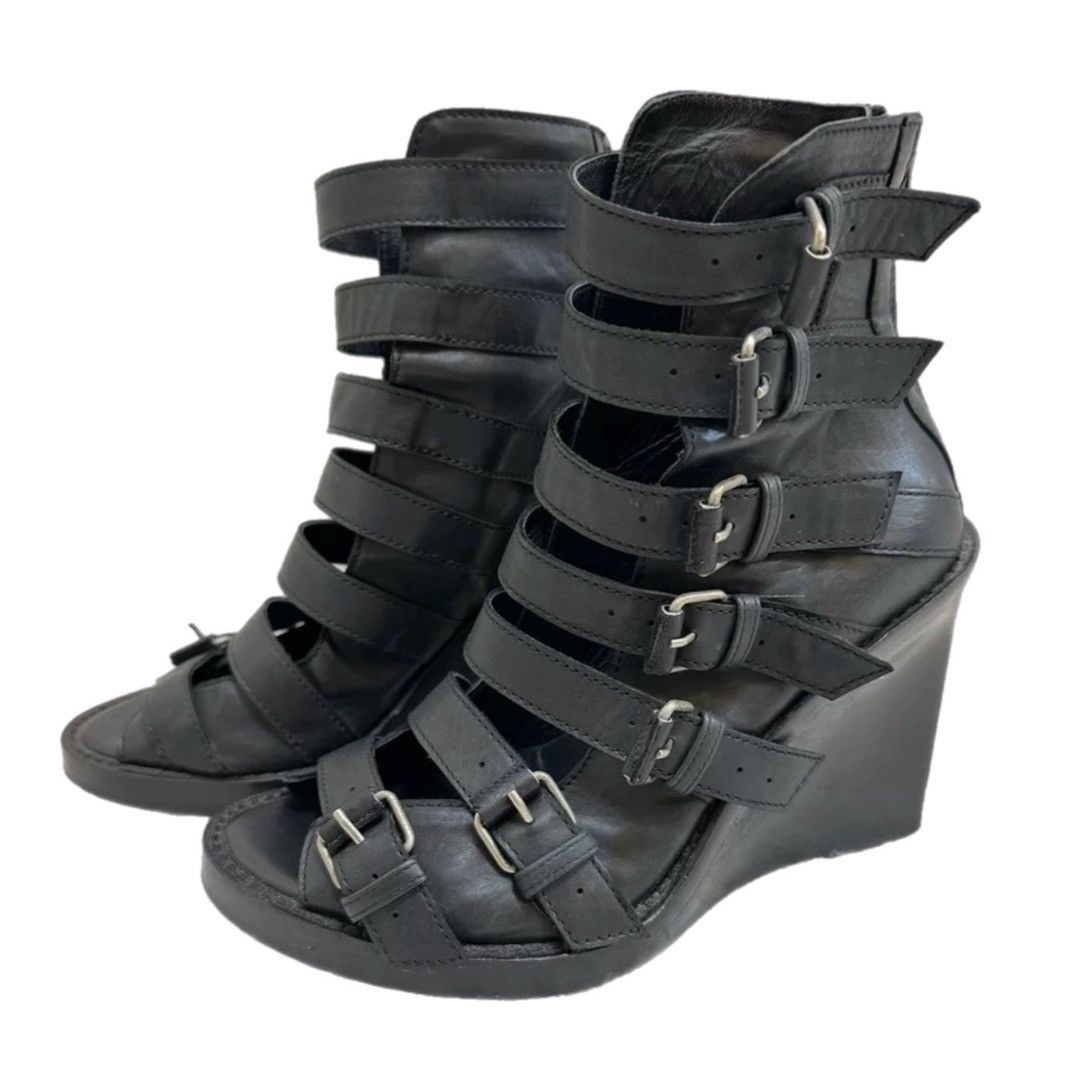 Ann Demeulemeester ann demeulemeester punk goth gladiator wedge sandals Size US 5 / IT 35 - 1 Thumbnail