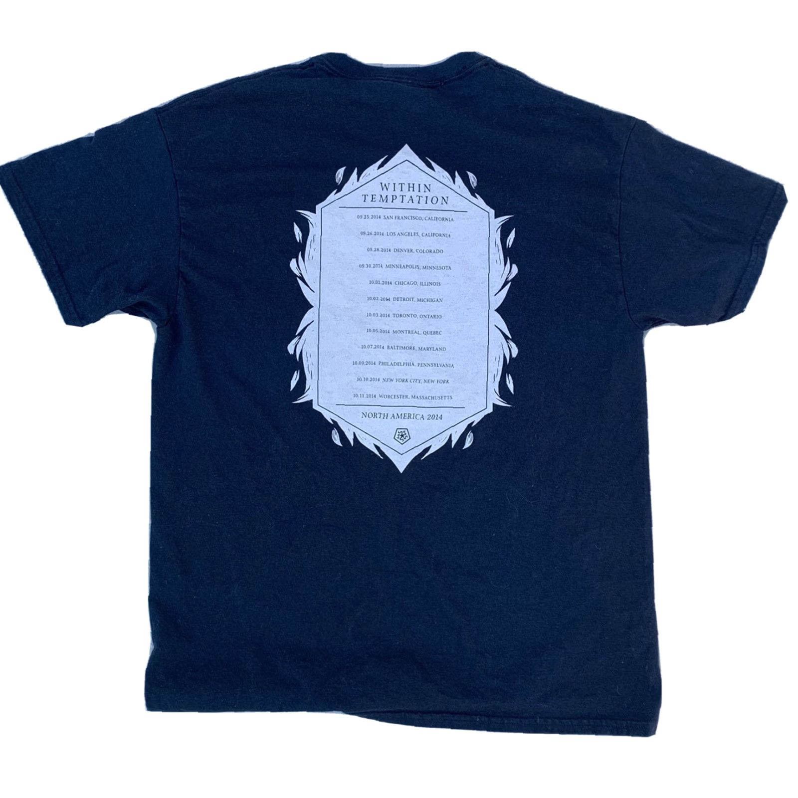 Gildan VINTAGE Within Temptation Hydra World Tour North America 2014 T-Shirt Band Concert Tee L Black Cotton Jersey Gildan Unisex Adults Short Sleeve SVG? Size US L / EU 52-54 / 3 - 5 Thumbnail