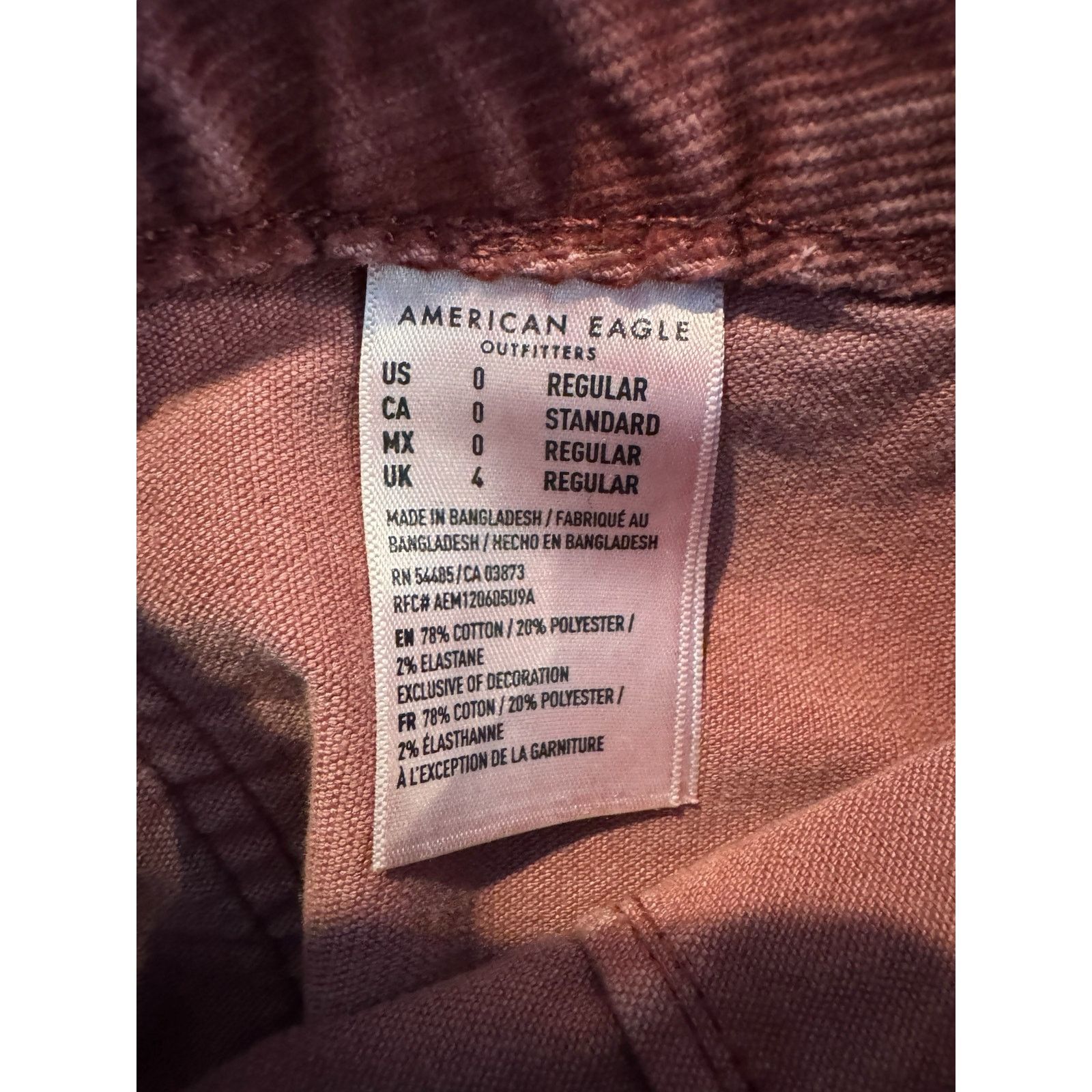 American Eagle Outfitters American Eagle Corduroy Mini Skirt Women’s XS Red Stretch Size 25" / US 0 / IT 36 - 7 Thumbnail