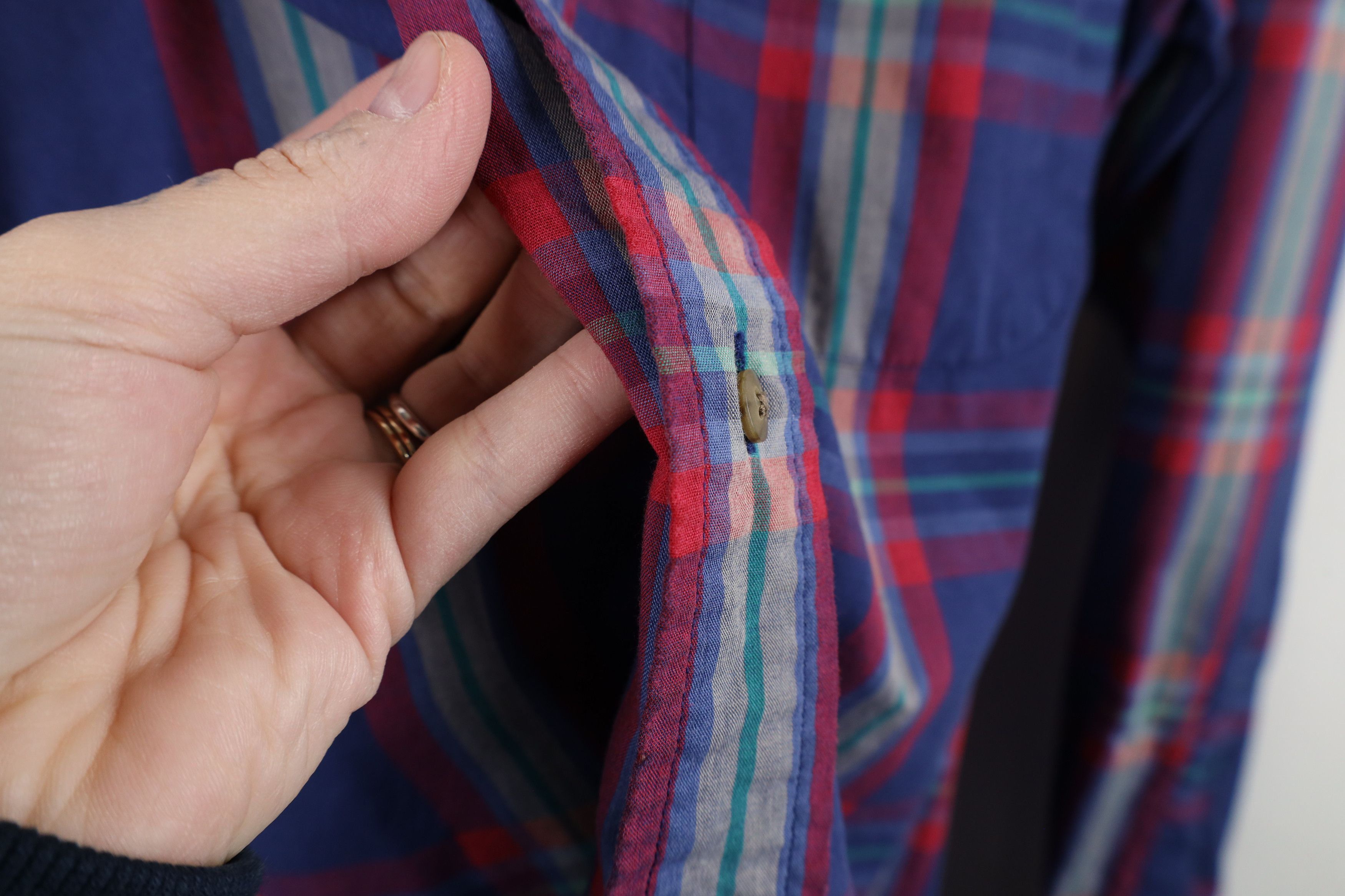 Vintage Vintage 90s Streetwear Plaid Collared Button Down Shirt Size US L / EU 52-54 / 3 - 5 Thumbnail
