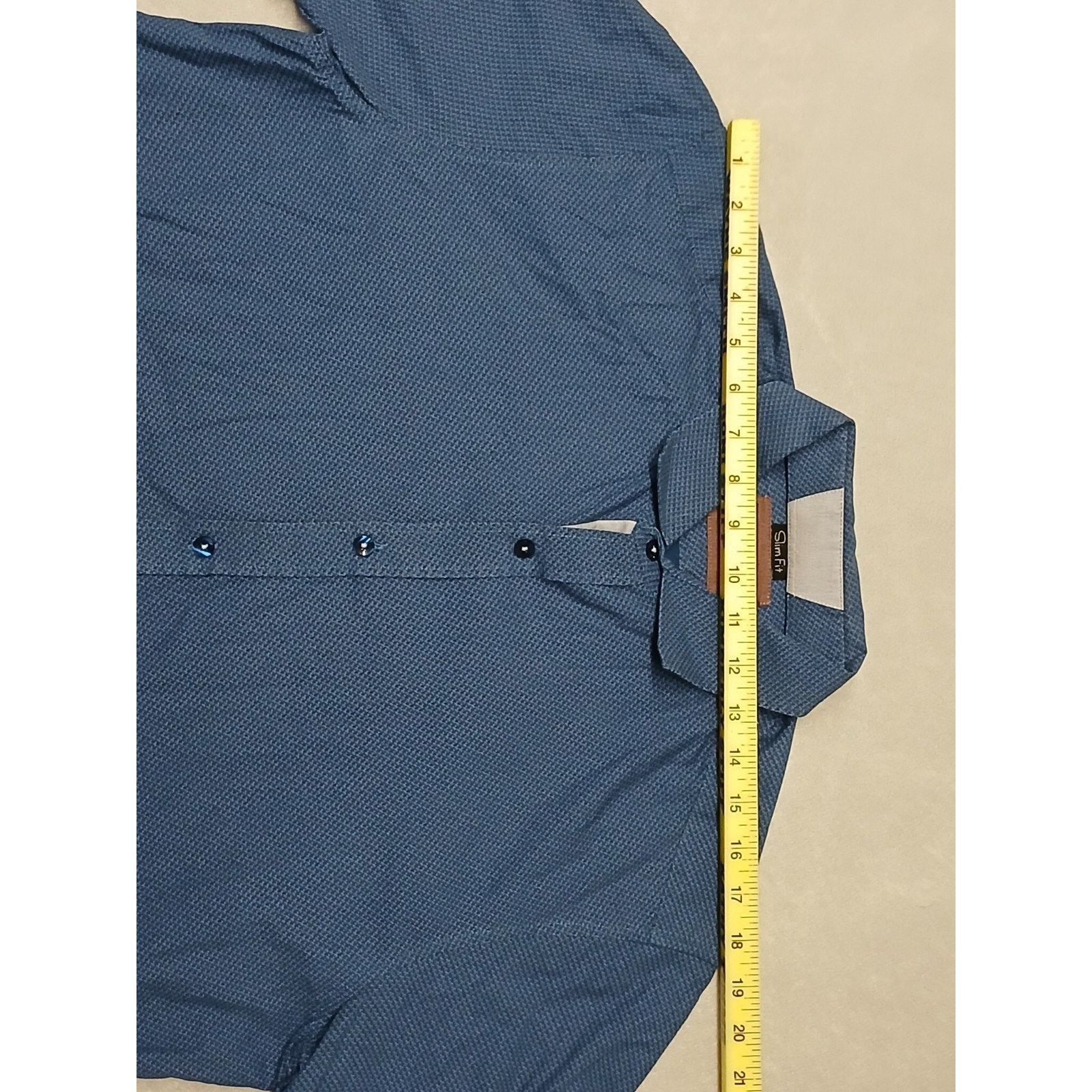 Other Fungus (2XL) Slim Fit Blue Dress Button Short Sleeve Shirt Size US XXL / EU 58 / 5 - 4 Thumbnail