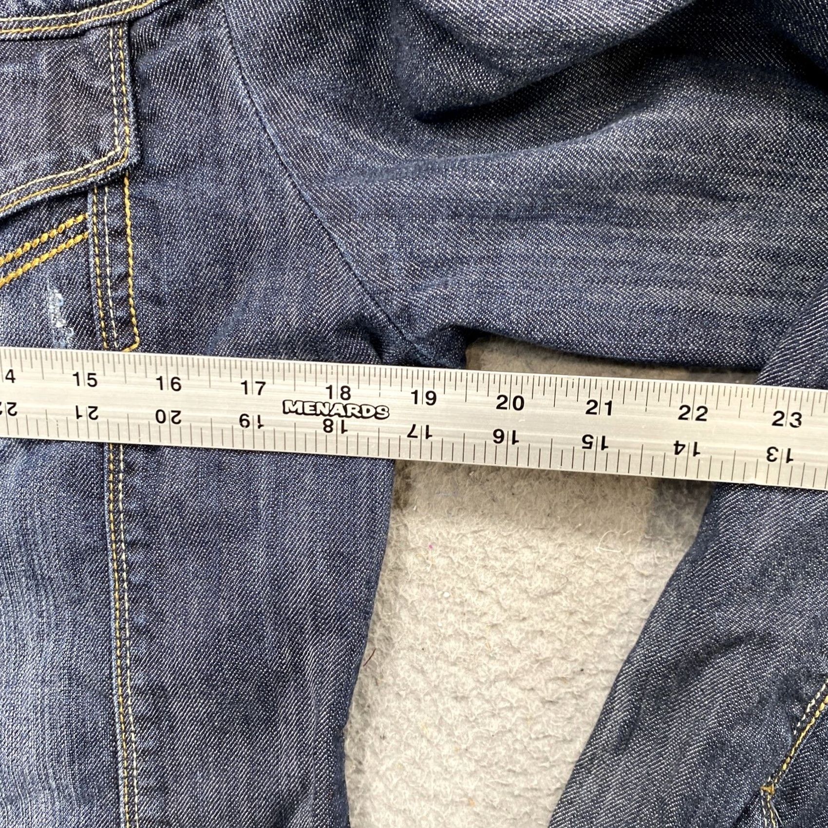 Denime VINTAGE Blue Asphalt Denim Button Up Jean Jacket Women’s Junior XL Casual 90s Embroidered Men/Women Size 40" / US 18 - 5 Thumbnail