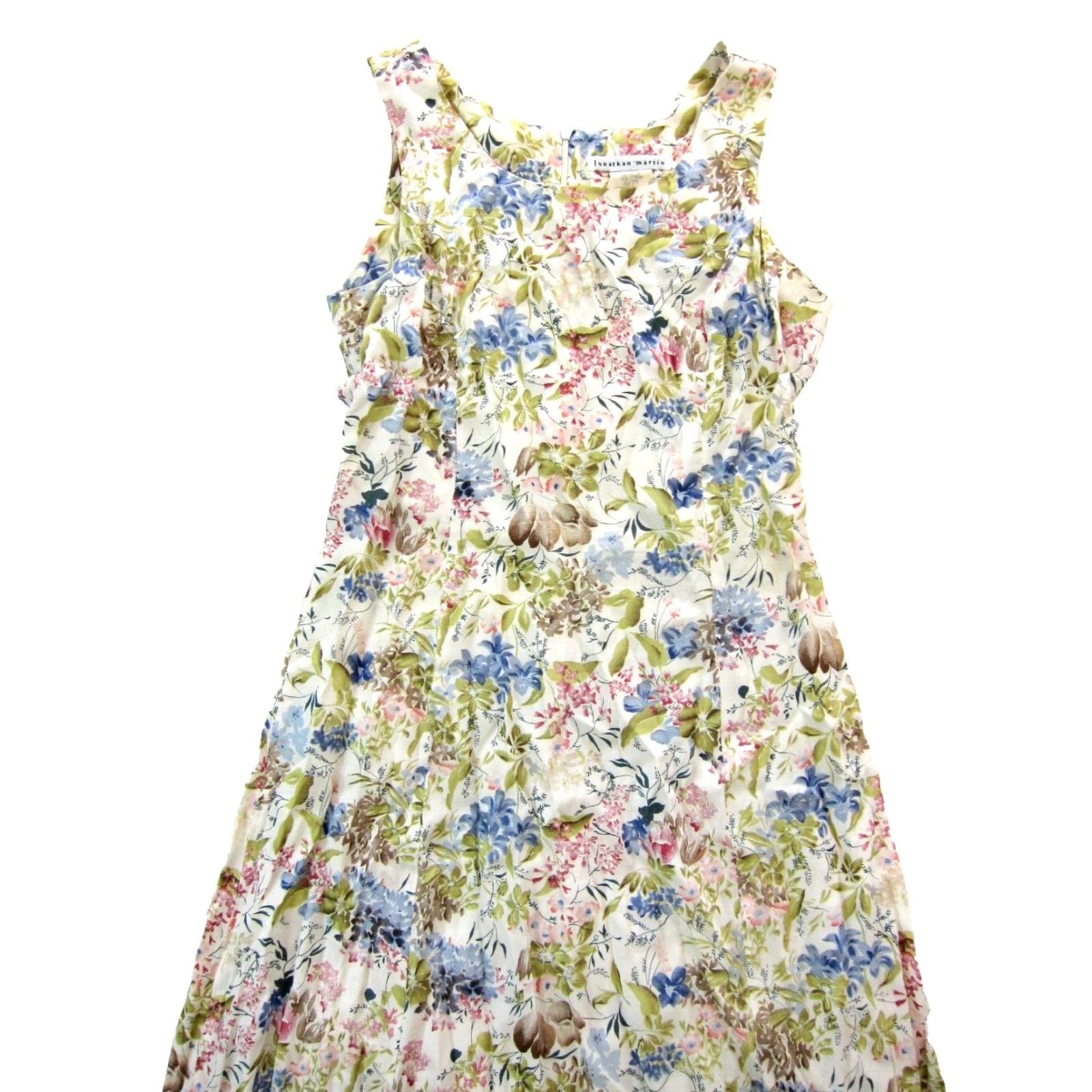 Vintage VINTAGE Jonathan Martin Rayon Floral Long Tank Sun Dress Medium Pink Floral Long Sundress Womens Size M / US 6-8 / IT 42-44 - 5 Thumbnail