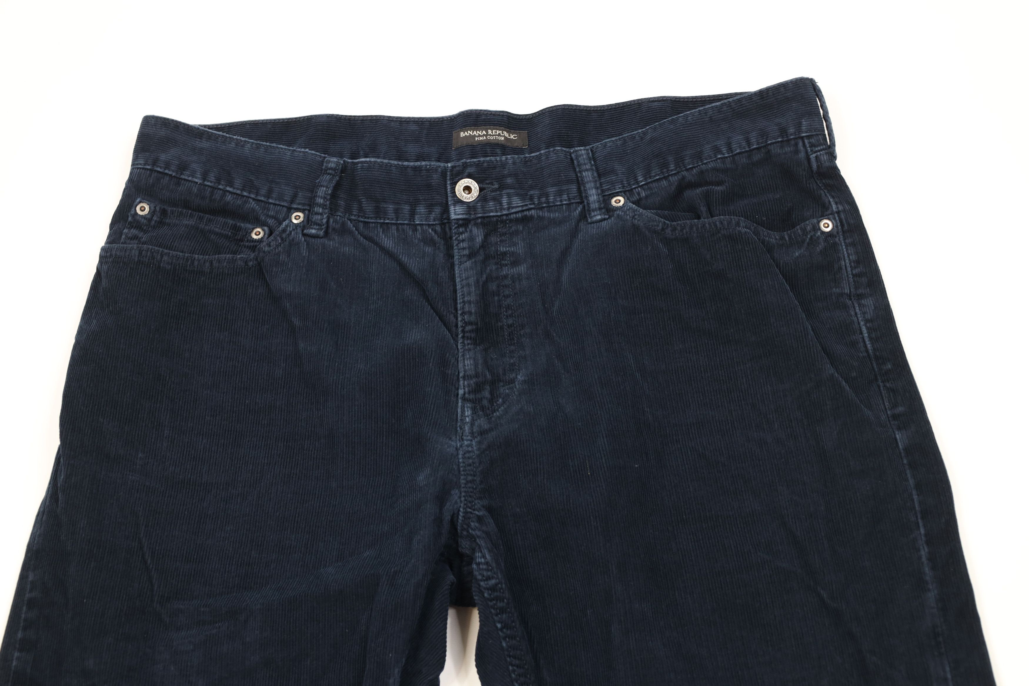 Banana Republic Banana Republic Pima Cotton Wide Leg Corduroy Pants Blue Size US 40 / EU 56 - 2 Thumbnail