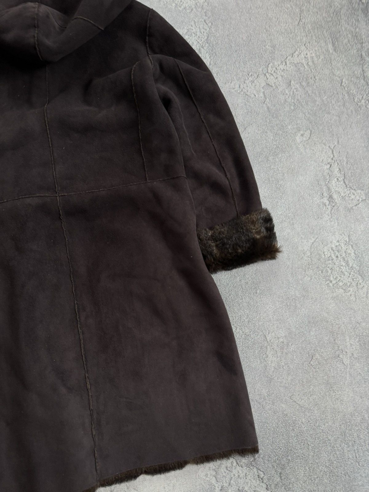 Armani Armani Jeans EU44/US8 brown Faux Fur coat hooded jacket 90s Size M / US 6-8 / IT 42-44 - 21 Thumbnail