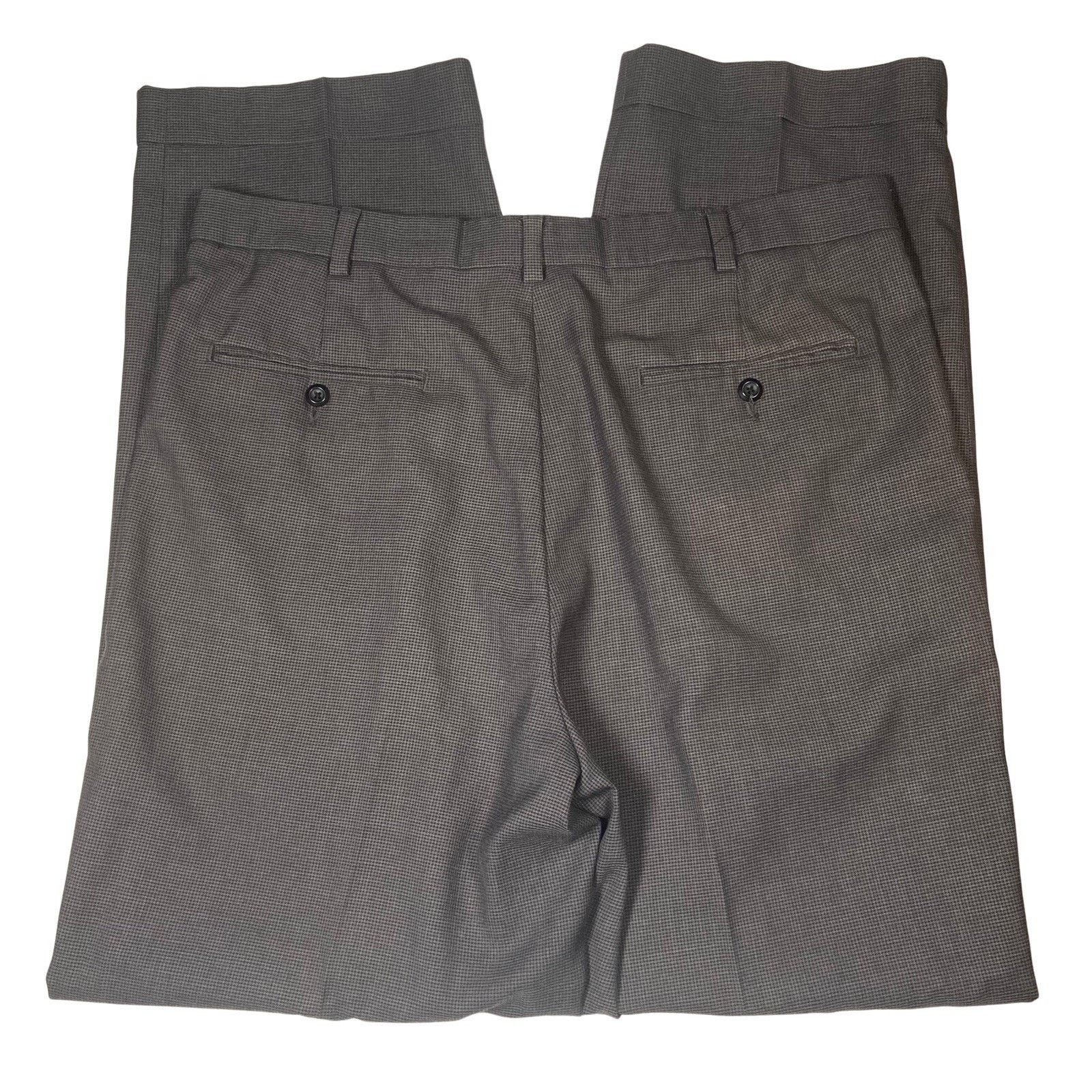 Axist Mens Axist A(x)ist Pants 36x31 Pleated Front Brown Check Size US 36 / EU 52 - 3 Thumbnail