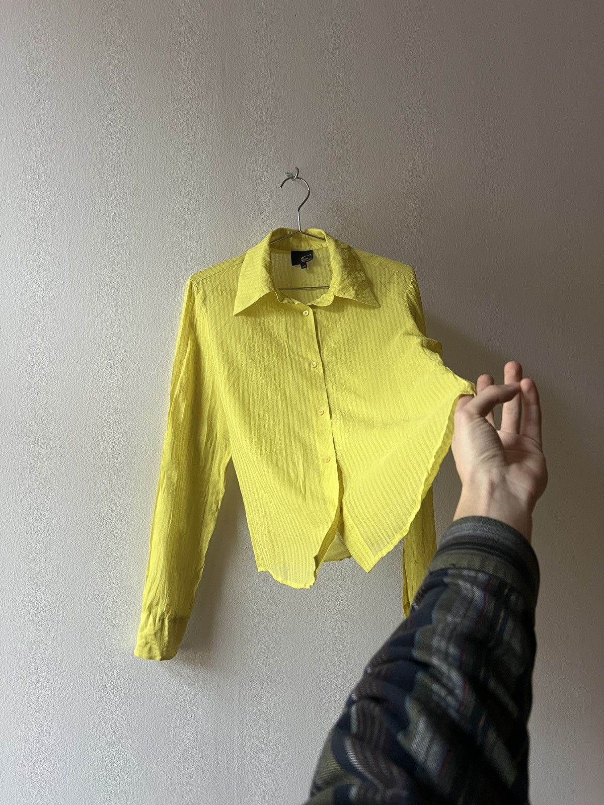 Vintage Just Cavalli Yellow Light Button Up Avantgarde Shirt