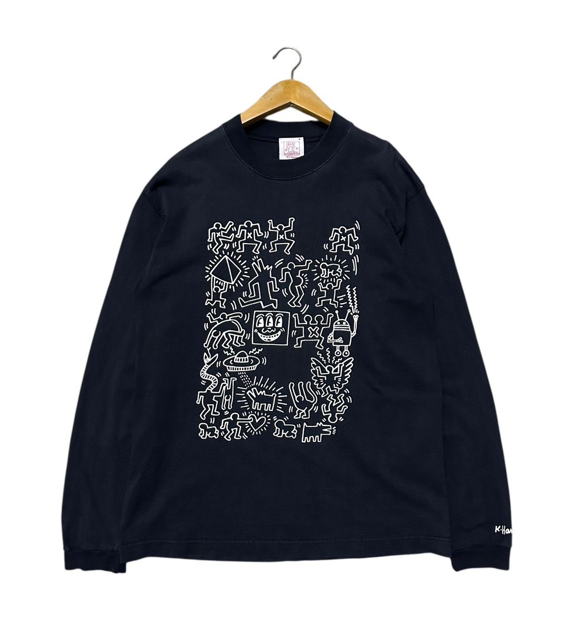 Keith Haring Vintage Keith haring oveprinted longsleeve tshirt Size US M / EU 48-50 / 2 - 1 Thumbnail
