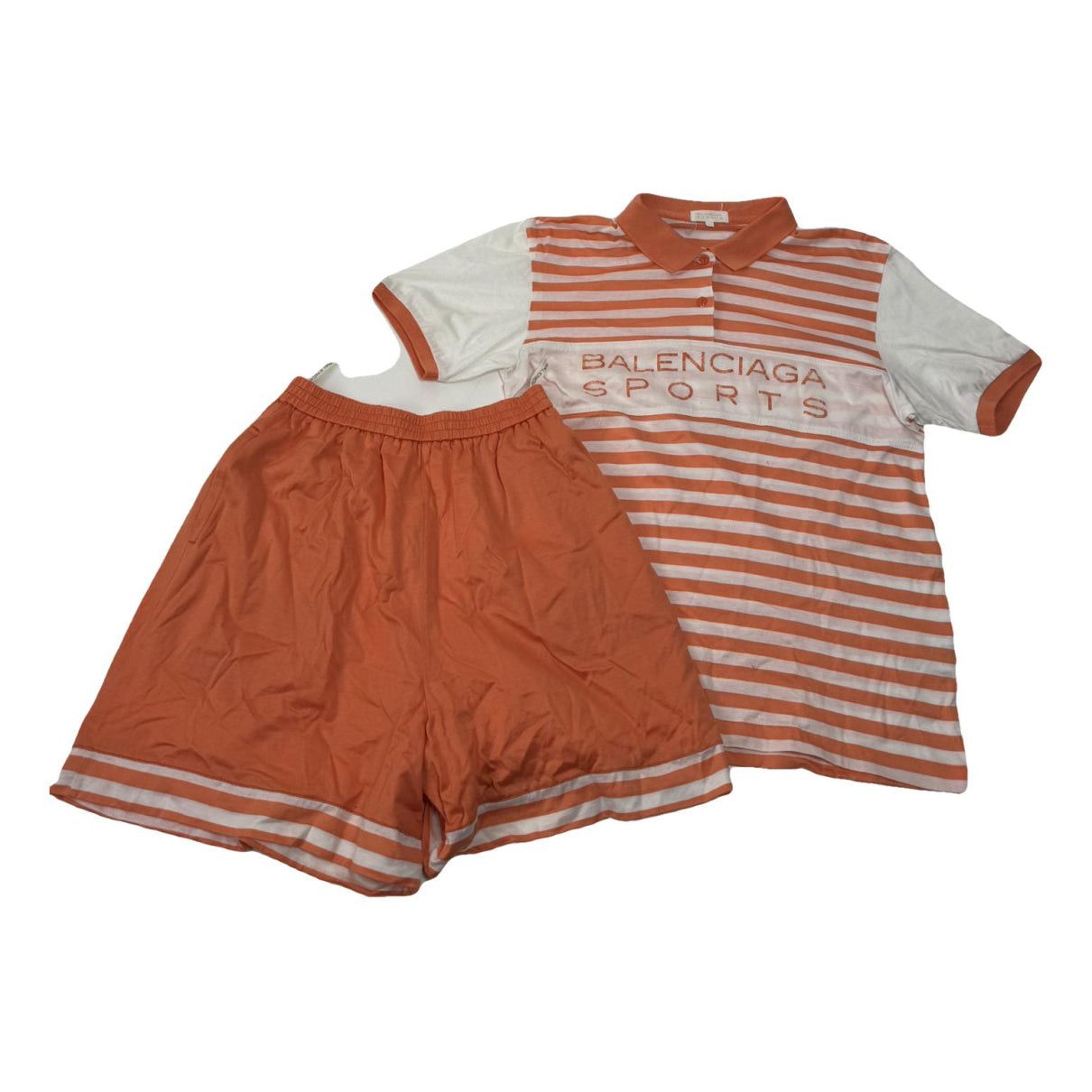 Balenciaga Orange Cotton Knitwear Size L / US 10 / IT 46 - 1 Thumbnail
