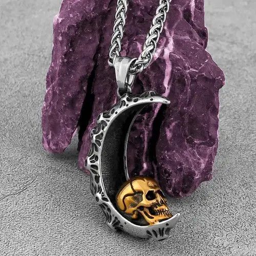 VIBE Hip Hop Chain Moon Pendant Necklace Size ONE SIZE - 2 Thumbnail