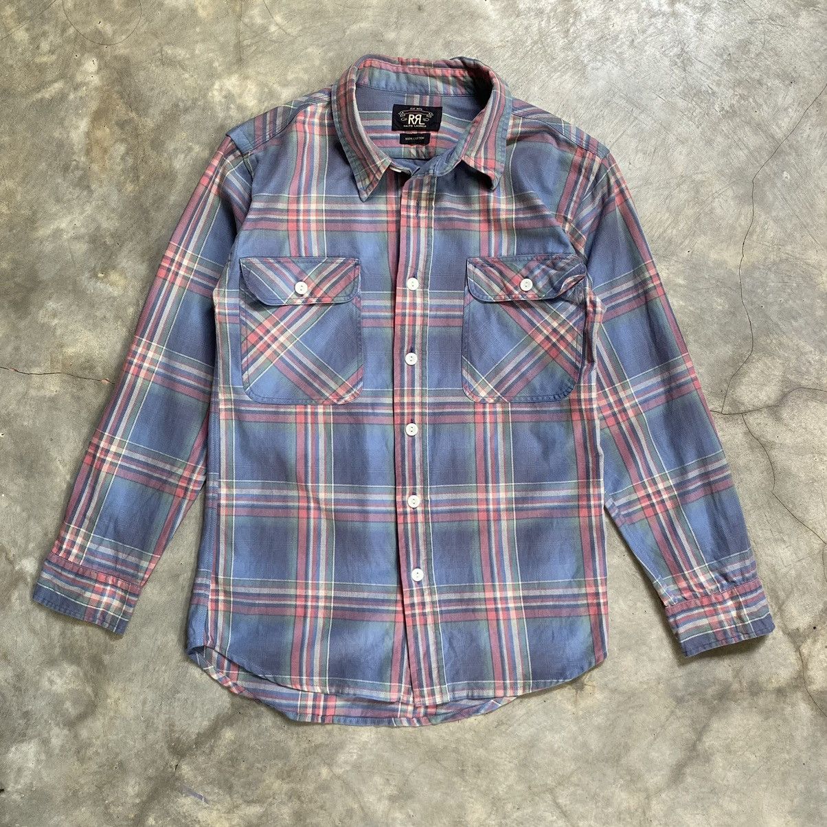 RRL Ralph Lauren Flannel Long Sleeve Button up Shirt