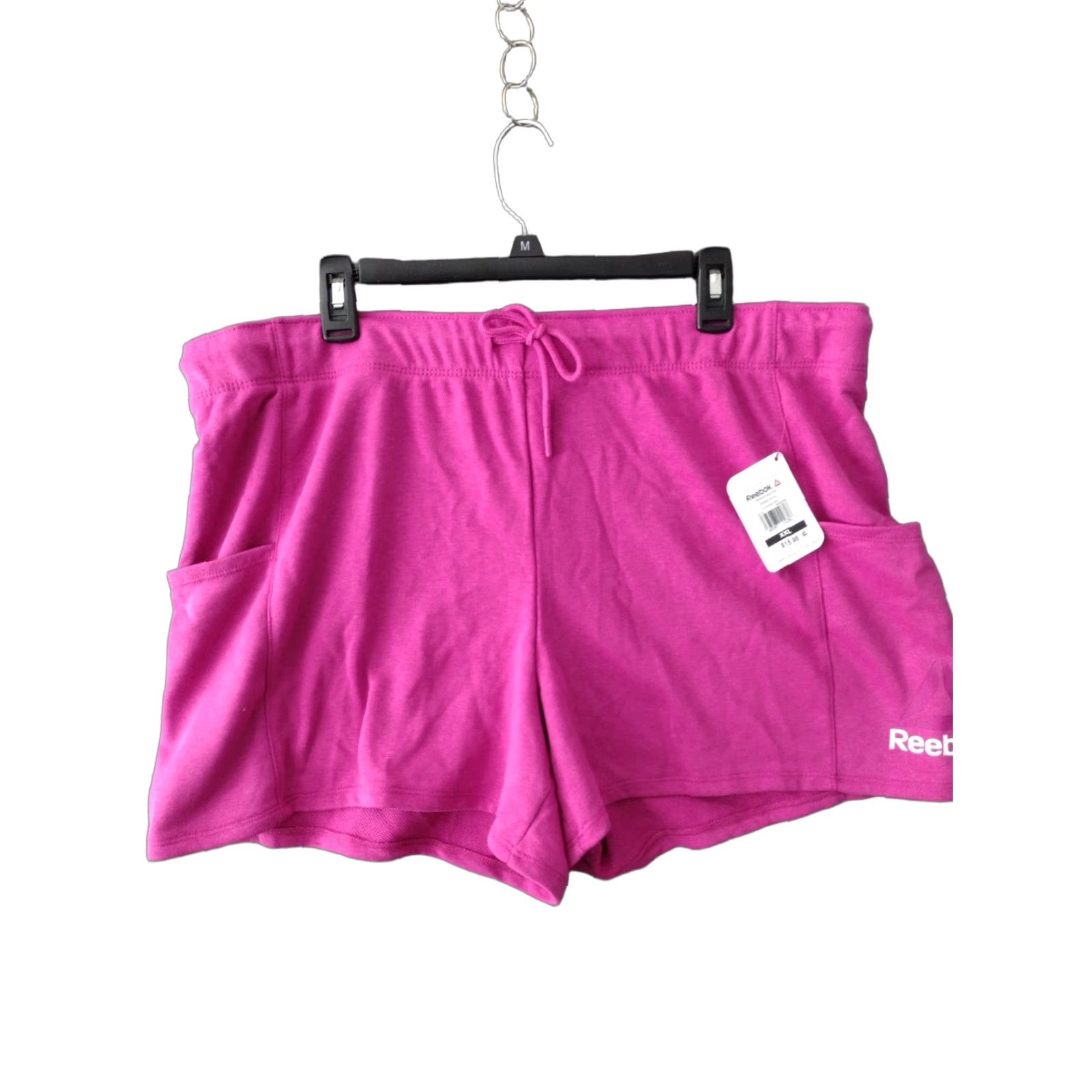 Reebok Reebok Women's Pink Activewear Relaxed Drawstring Shorts with Pockets XXL Size 40" / US 18 - 1 Thumbnail
