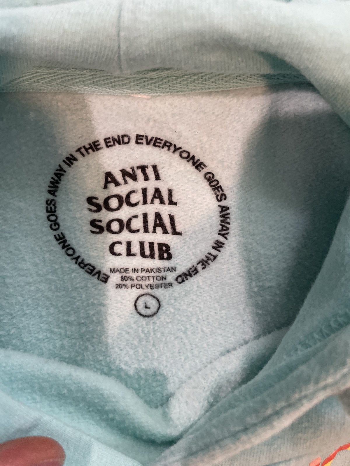 Anti Social Social Club ASSC Mint Hoodie Size US L / EU 52-54 / 3 - 3 Thumbnail