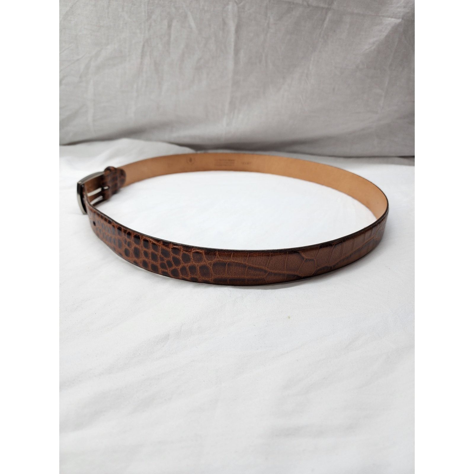 Martin Dingman Martin Dingman Leather Alligator grain brown belt sz 40 b45 Size 40 - 2 Thumbnail