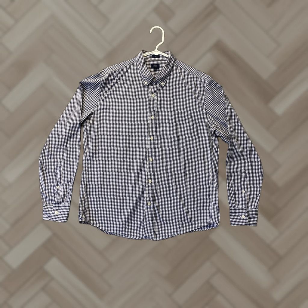 J.Crew J Crew Shirt Mens XL Blue Plaid Button Up Long Sleeve Slim Fit Size US XL / EU 56 / 4 - 1 Thumbnail