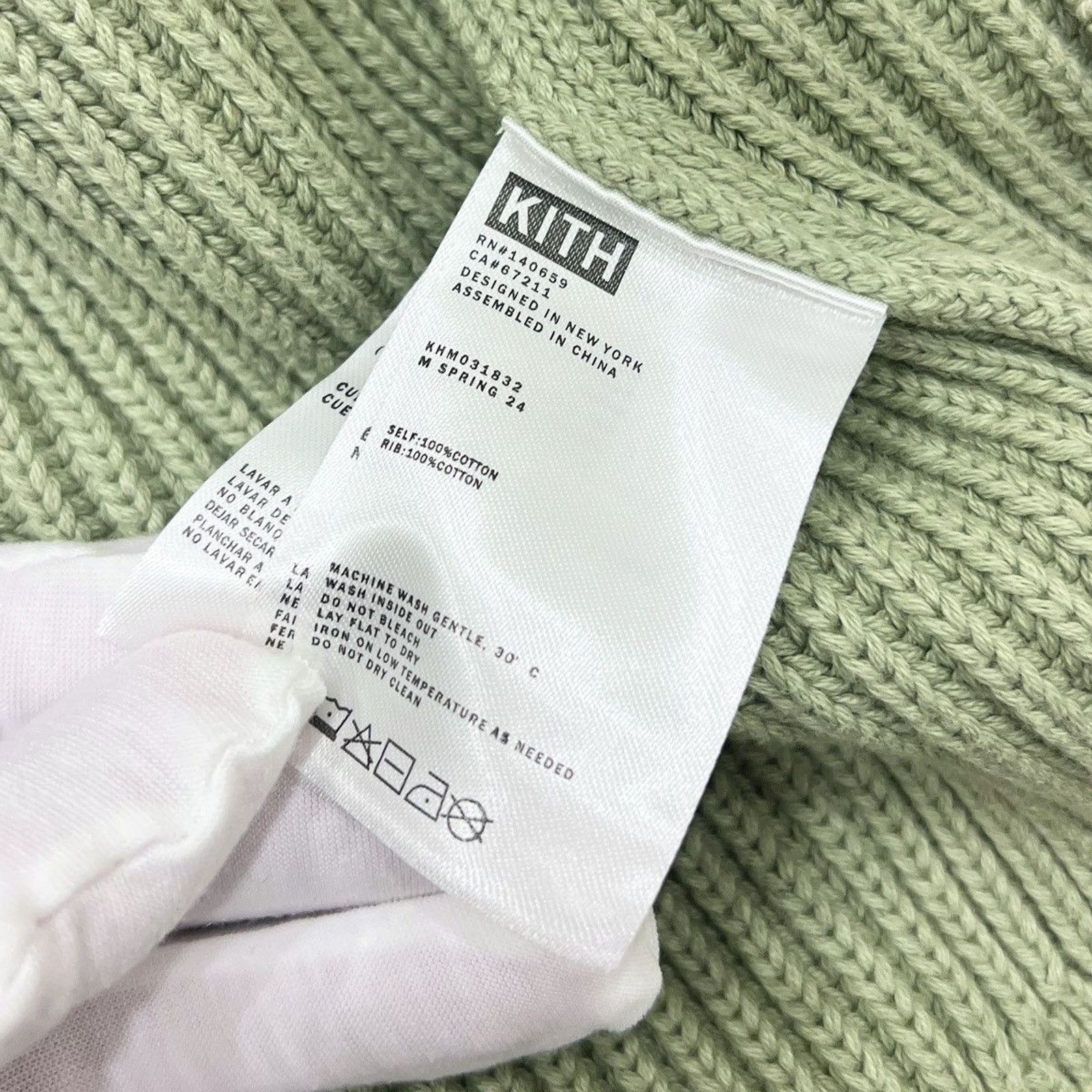 Kith Garment Dyed Meyer Knit Crewneck in Woven Colorway