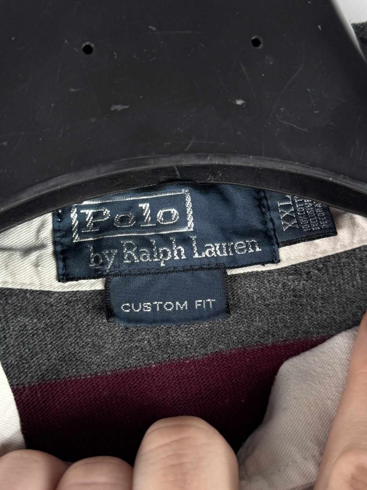 Polo Ralph Lauren Vintage 90s Polo Ralph Lauren Striped Hoodie Long Sleeve Size US XL / EU 56 / 4 - 4 Thumbnail
