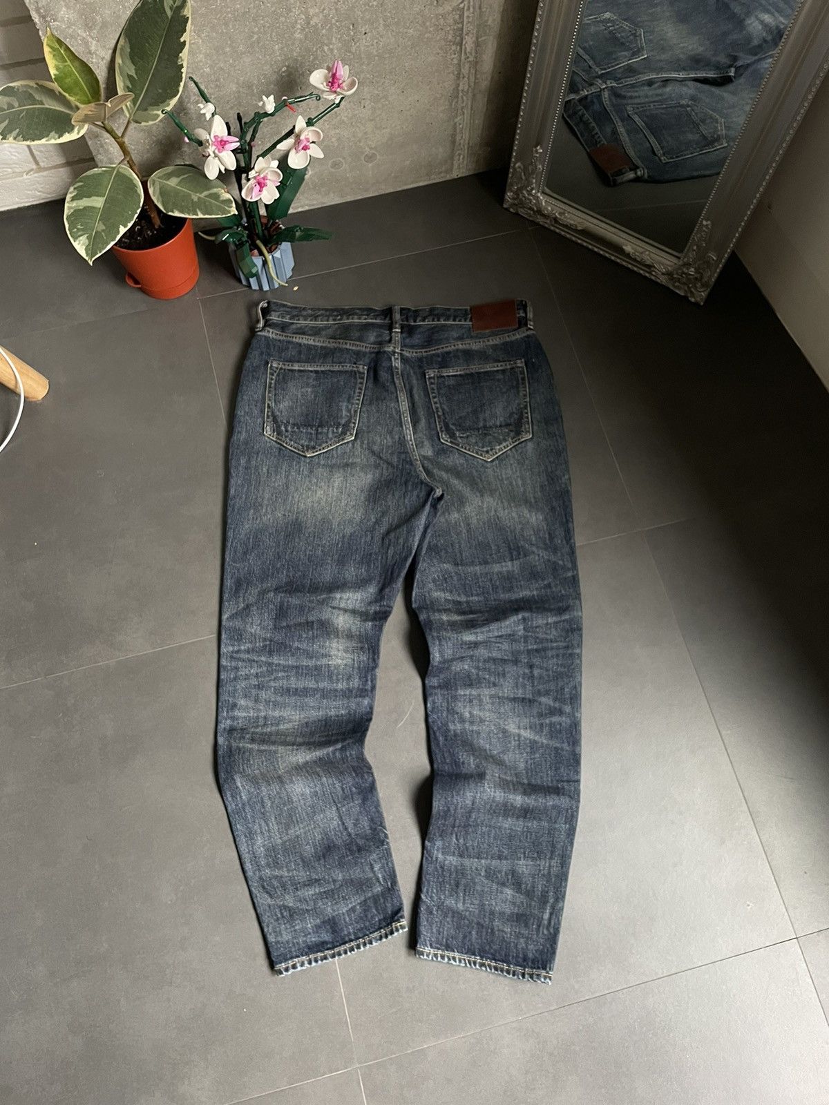 Japanese Brand Allsaints Baggy Washed Distressed Denim Faded Jeans Y2k Size US 34 / EU 50 - 2 Thumbnail