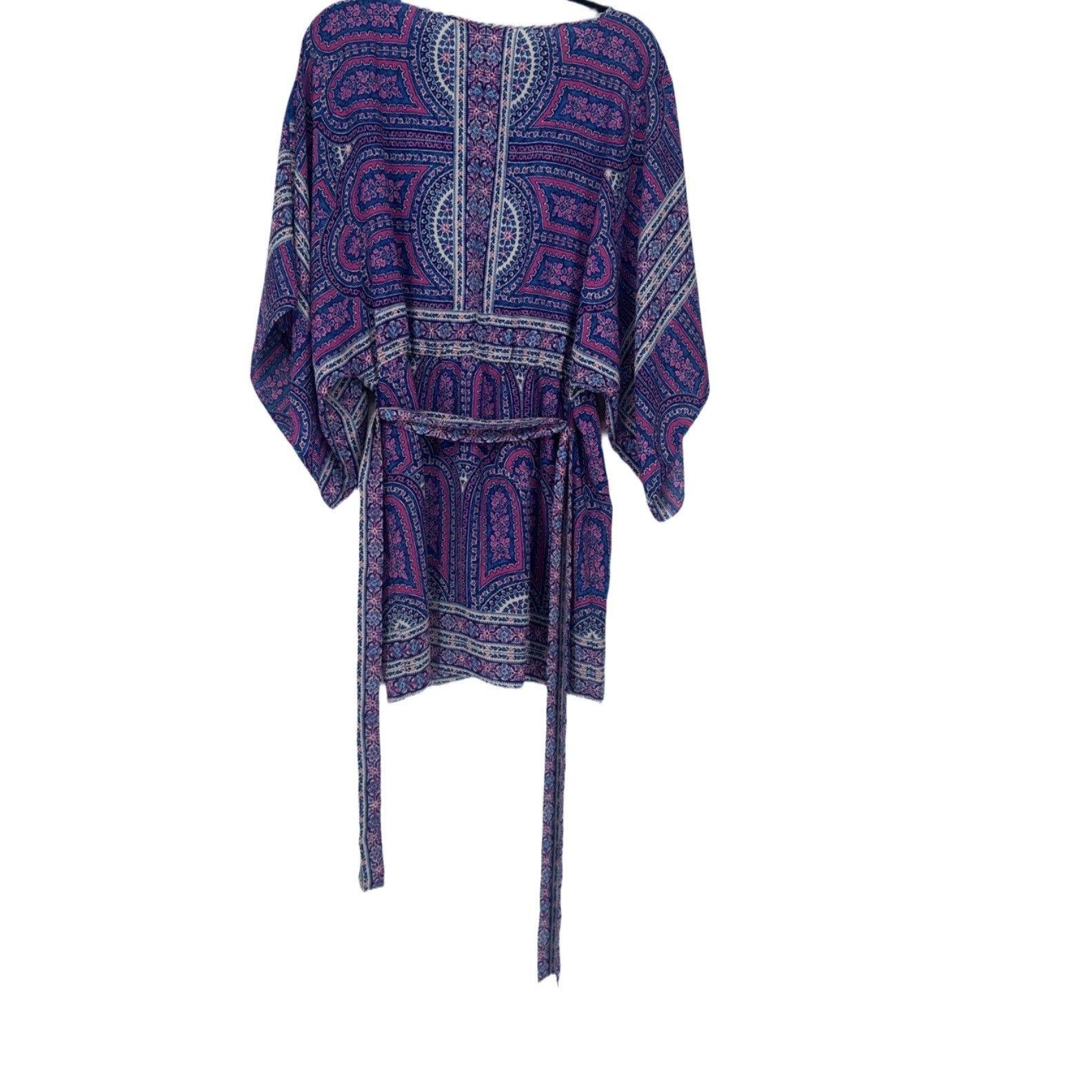 Bcbgmaxazria BCBGMaxAzria Bohemian Tunic Dress Kimono Sleeves Navy Blue, Size S / US 4 / IT 40 - 5 Thumbnail