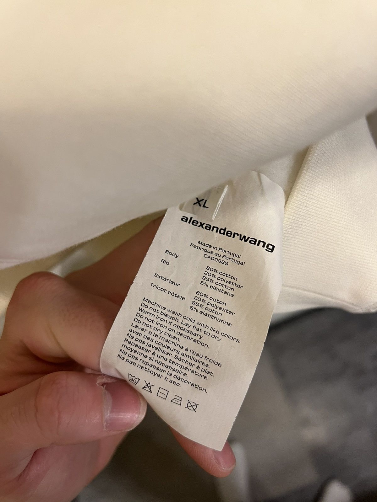 Alexander Wang White hoodie Size US XL / EU 56 / 4 - 7 Thumbnail