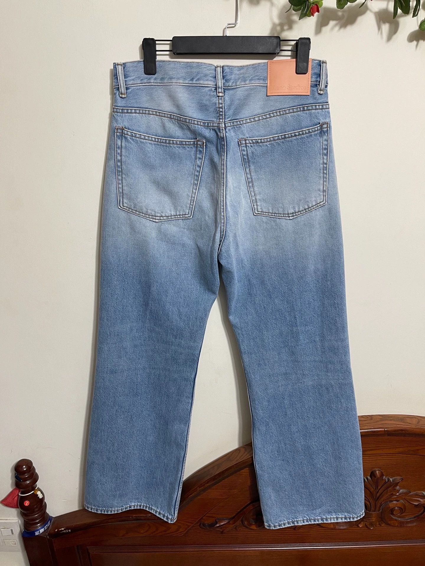 Acne Studios Acne Studios 2021M Light Blue Wash Wide Leg Jeans 31/30 Size US 31 - 3 Thumbnail