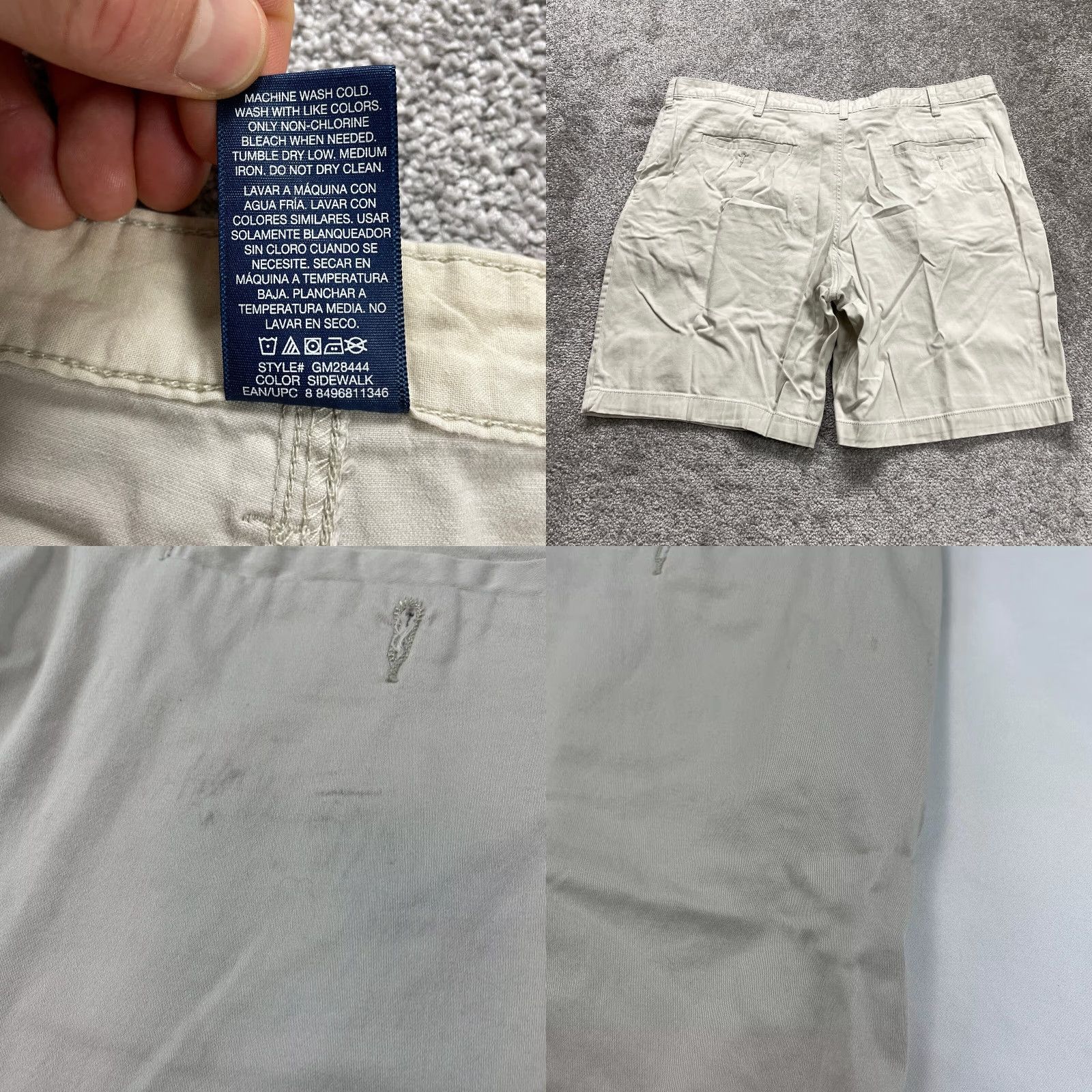 George George Shorts Mens 42 Beige Chino Cotton 9" Inseam Button Casual Size US 42 / EU 58 - 8 Thumbnail