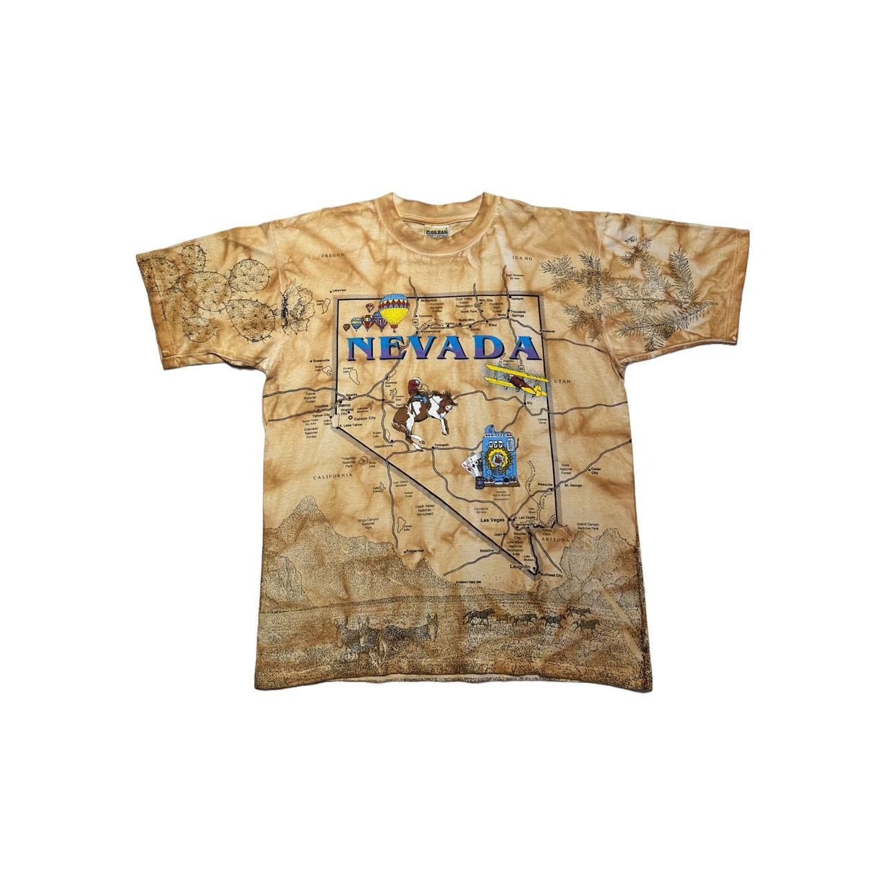 Gildan × Vintage Vintage Nevada Map AOP T-Shirt Size US L / EU 52-54 / 3 - 1 Thumbnail