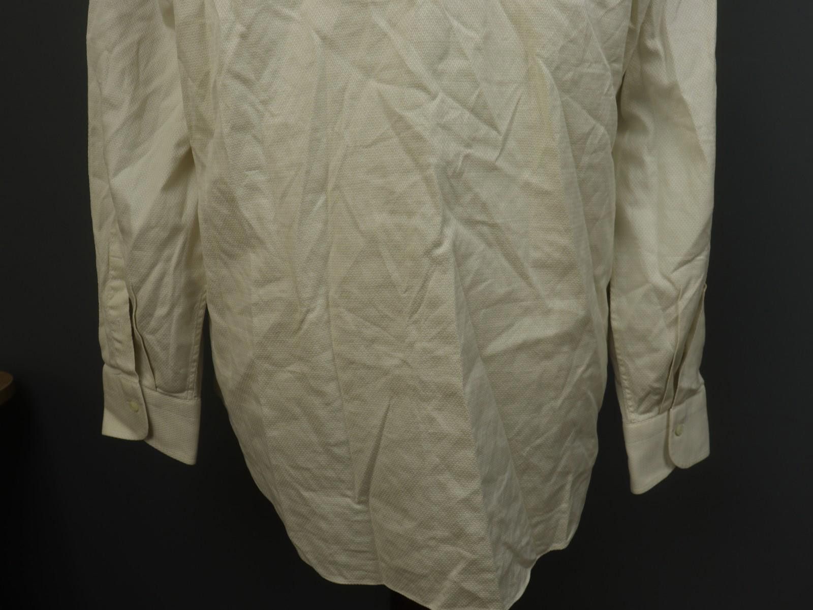 Ermenegildo Zegna Zegna Beige Cotton Collared Dress Shirt Size 43 Size 38R - 10 Thumbnail